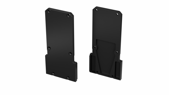 Endkappe Aluminium für LED Profil LUMINES DOPIO+TALIA M2 Schwarz, lackiert