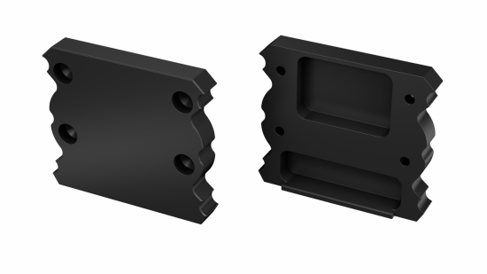 Endkappe Aluminium für LED Profil LUMINES TALIA Schwarz, lackiert