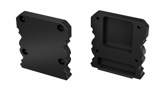 Endkappe Aluminium für LED Profil LUMINES TALIA M1+TALIA Schwarz, lackiert