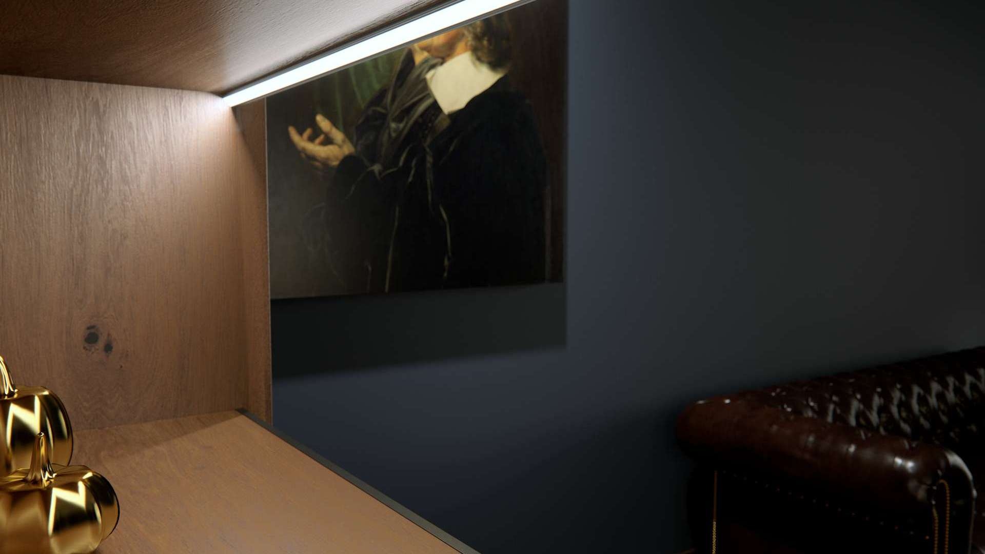 Lumines Profil Typ Q18 Schwarz, eloxiert 3 m