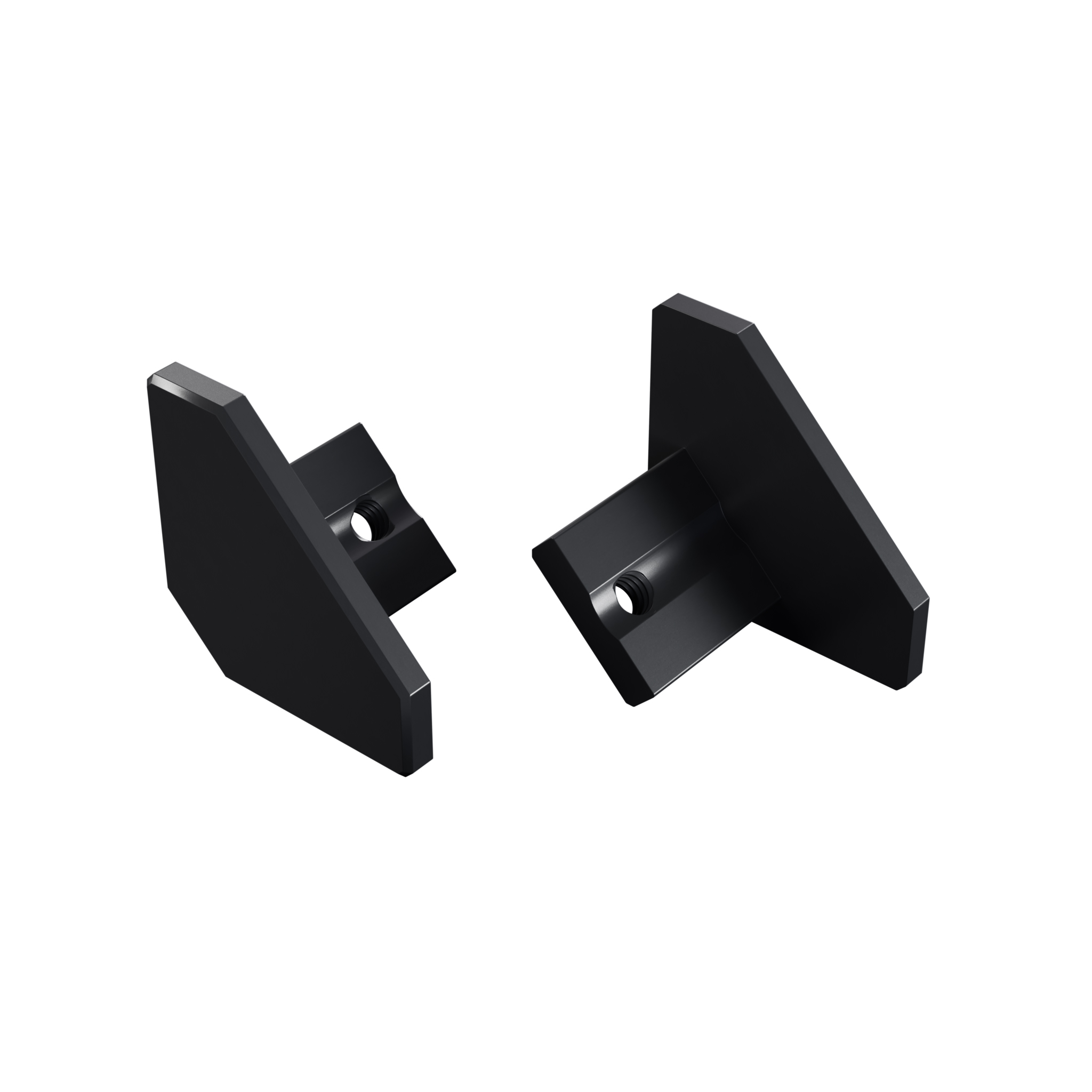 Endkappe Aluminium für LED Profil Lumines ajar schwarz anodisiert