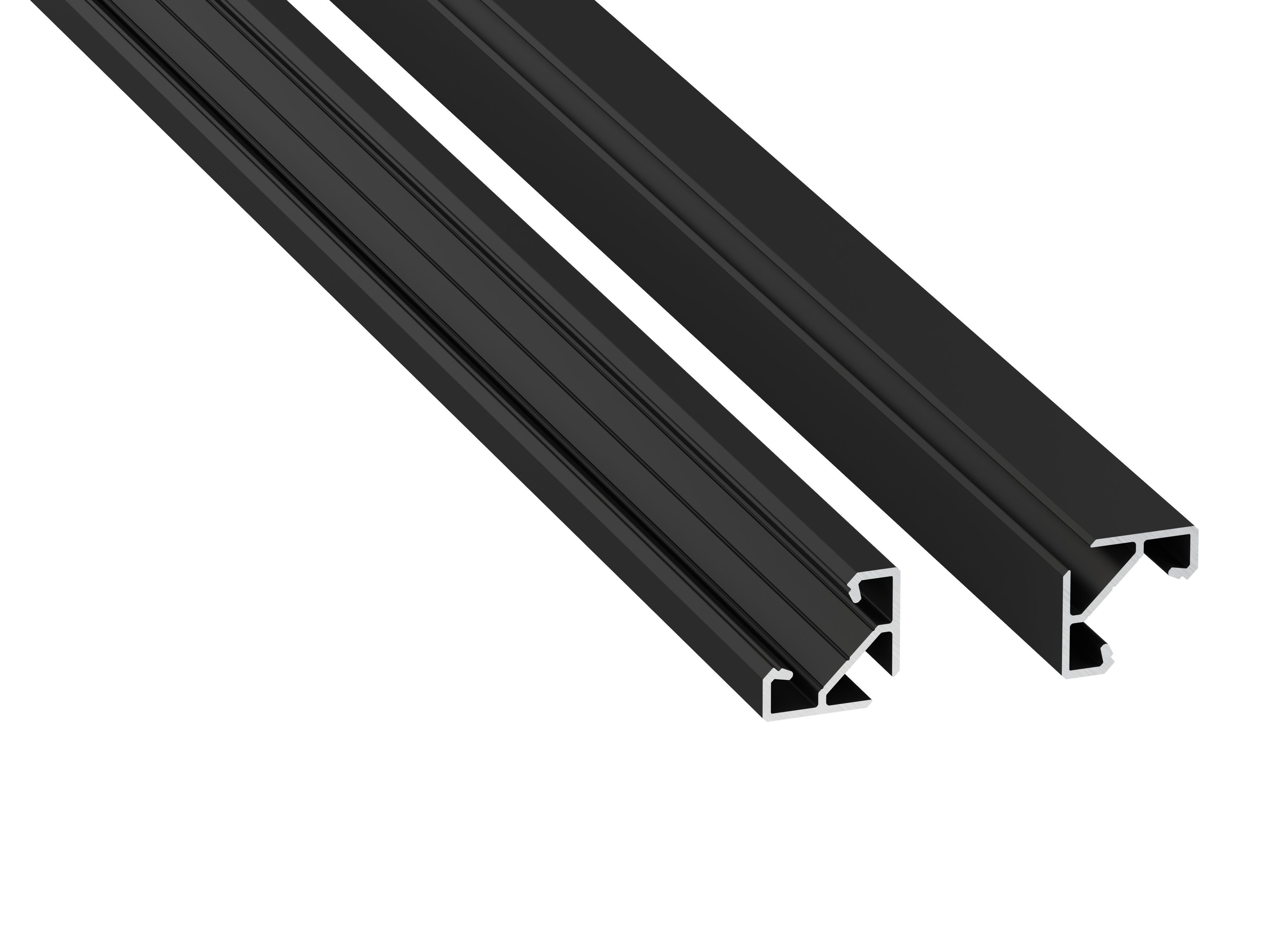 Lumines Profil Typ ajar Schwarz, lackiert, 2,02 m