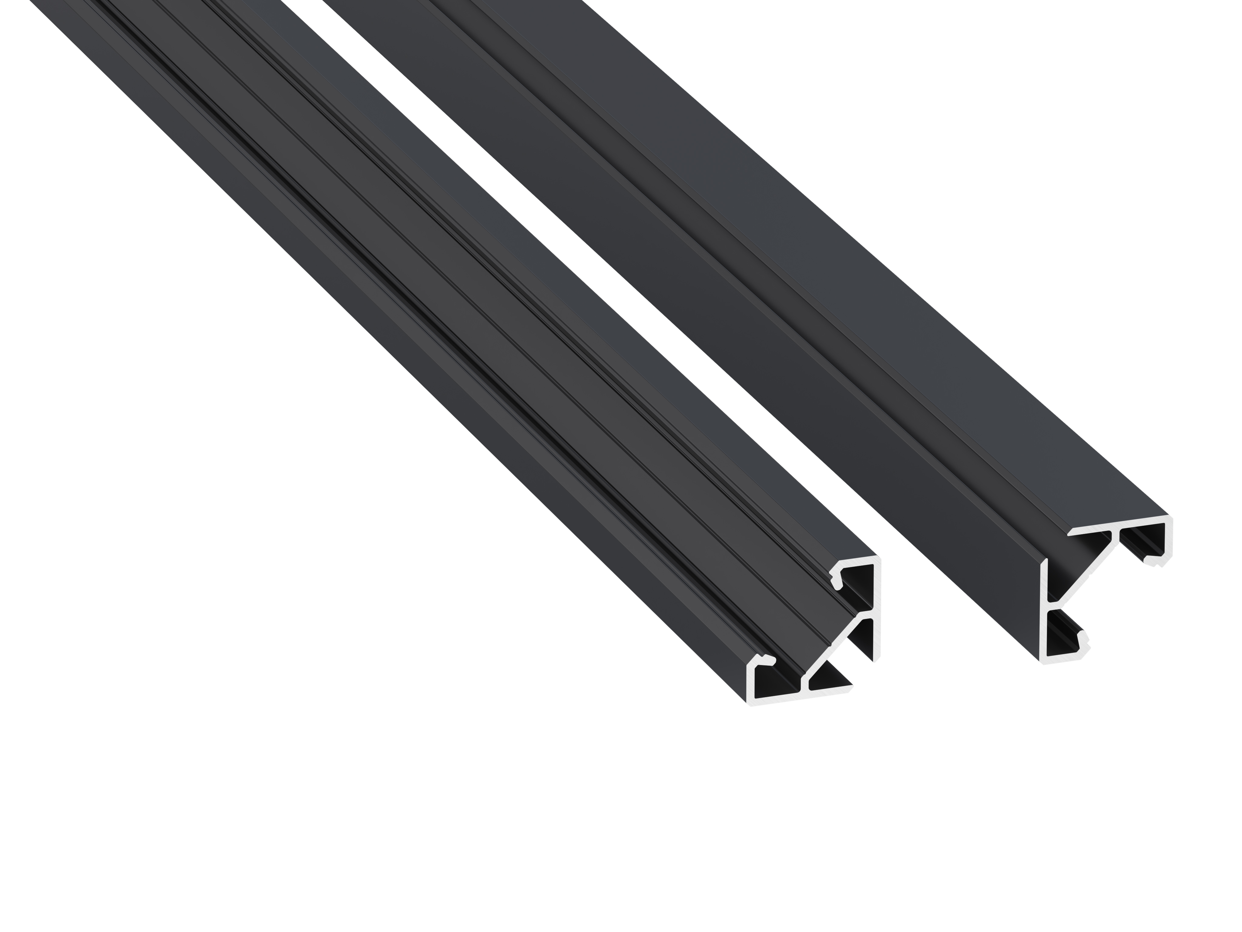 Lumines Profil Typ ajar Rock Anthracite, lackiert, 2,02 m