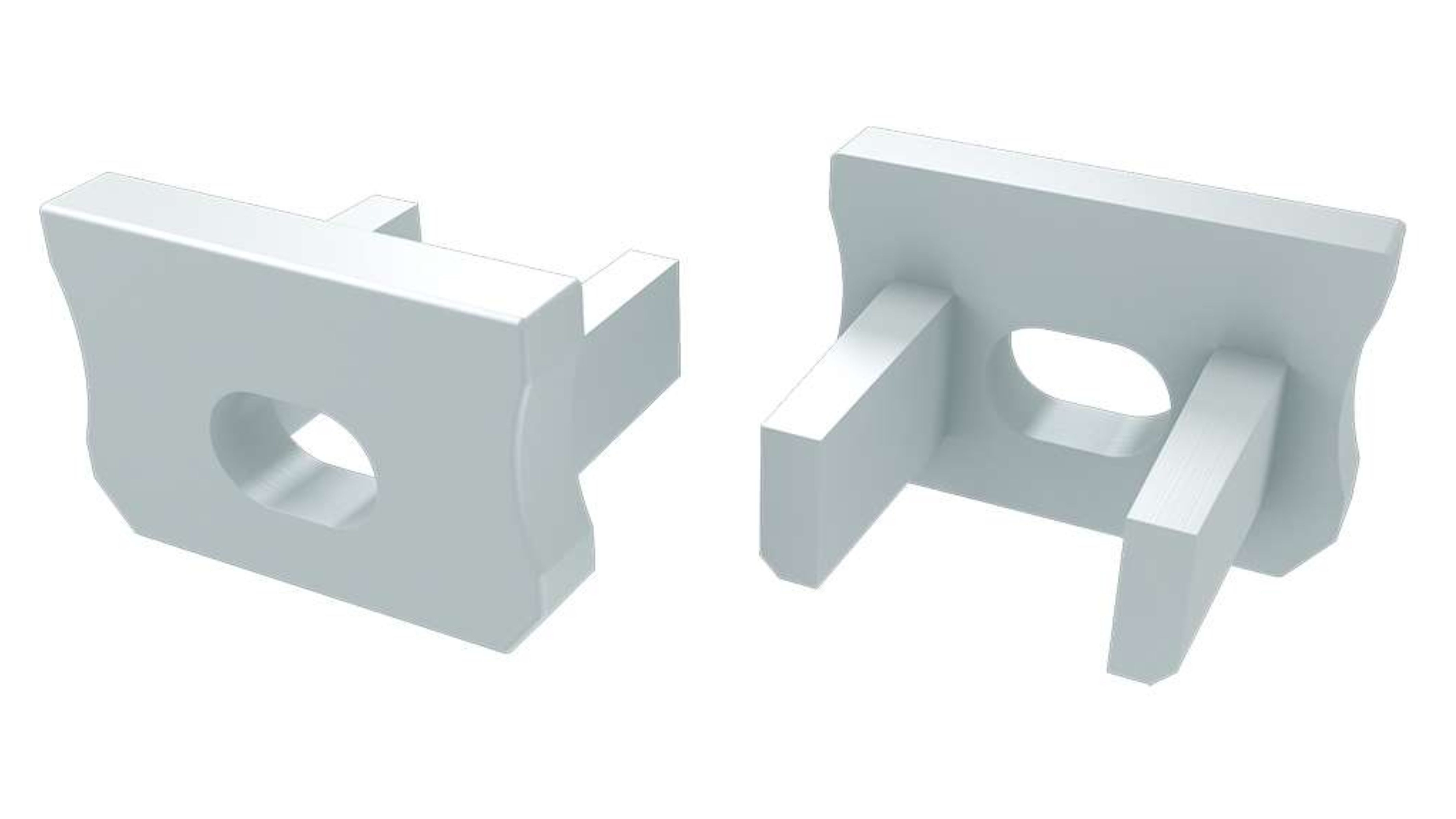 Endkappe für LED Profil LUMINES X weiß mit Öffnung