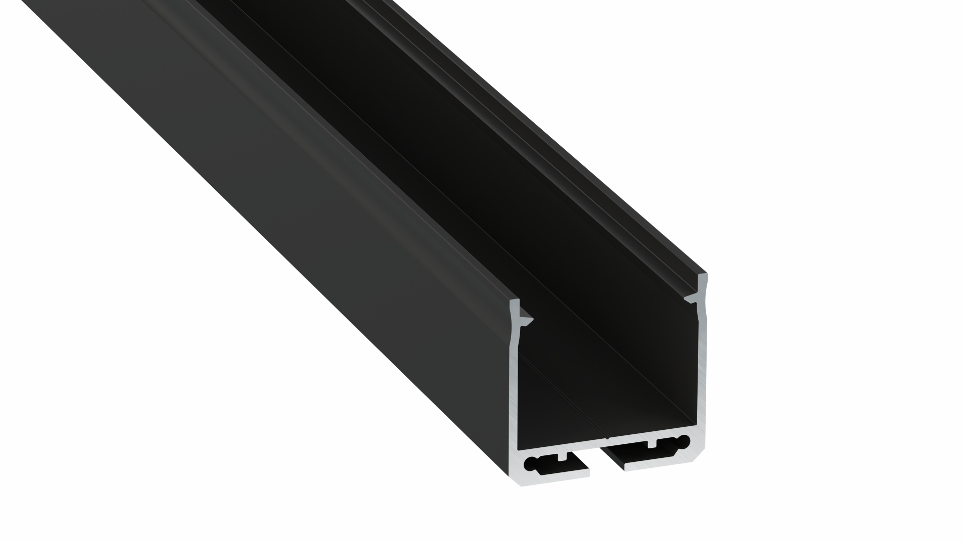 Lumines Profil Typ Dileda Schwarz, lackiert, 1 m