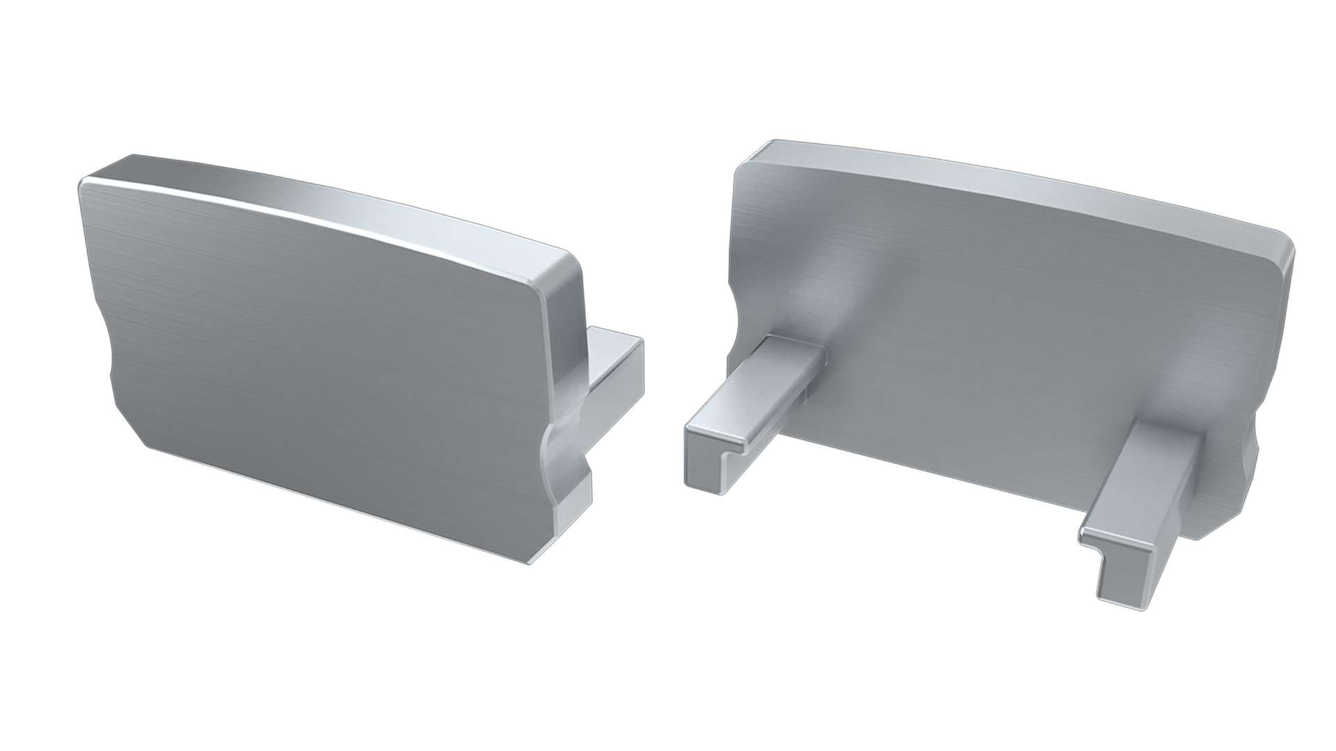 Endkappe Aluminium für LED Profil LUMINES D HIGH silber