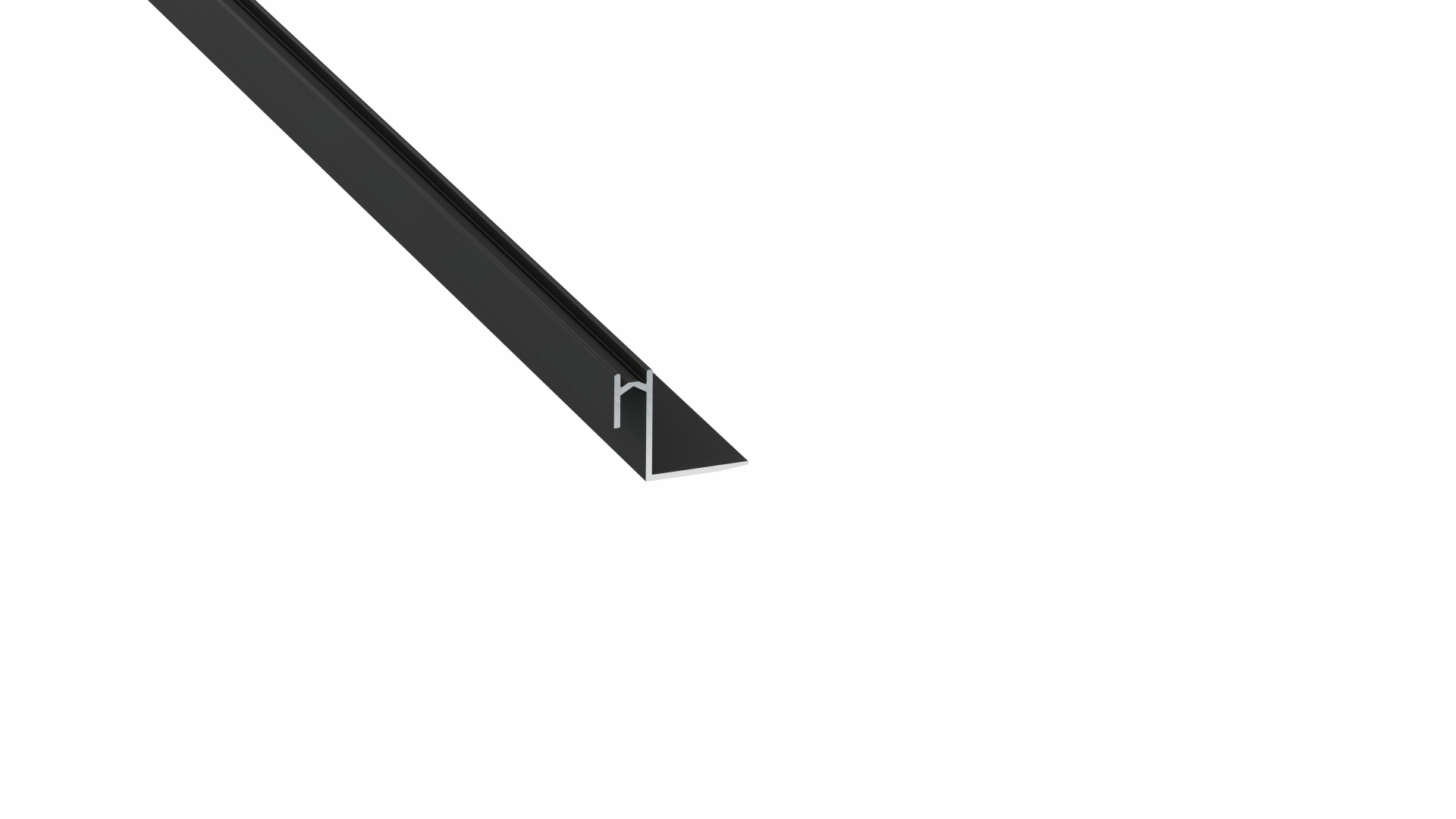 Lumines Profil Typ Roset, Schwarz, lackiert 1 m