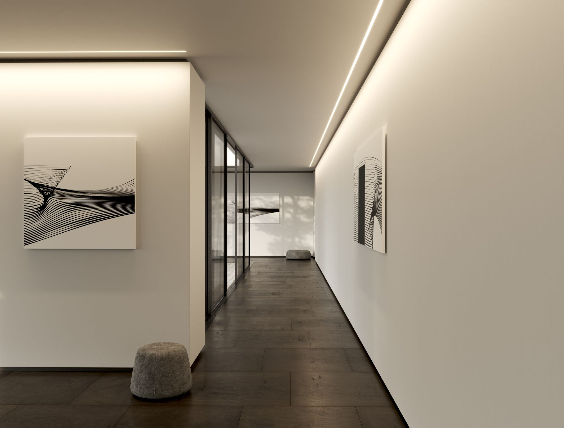 Lumines Profil Typ Plato Weiß, lackiert, 2,02 m