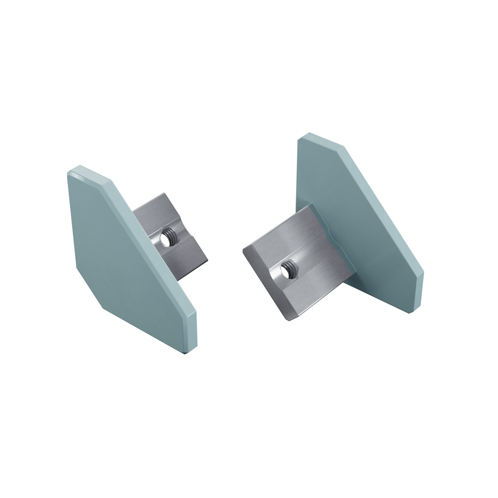 Endkappe Aluminium für LED Profil Lumines ajar Sky Blue lackiert