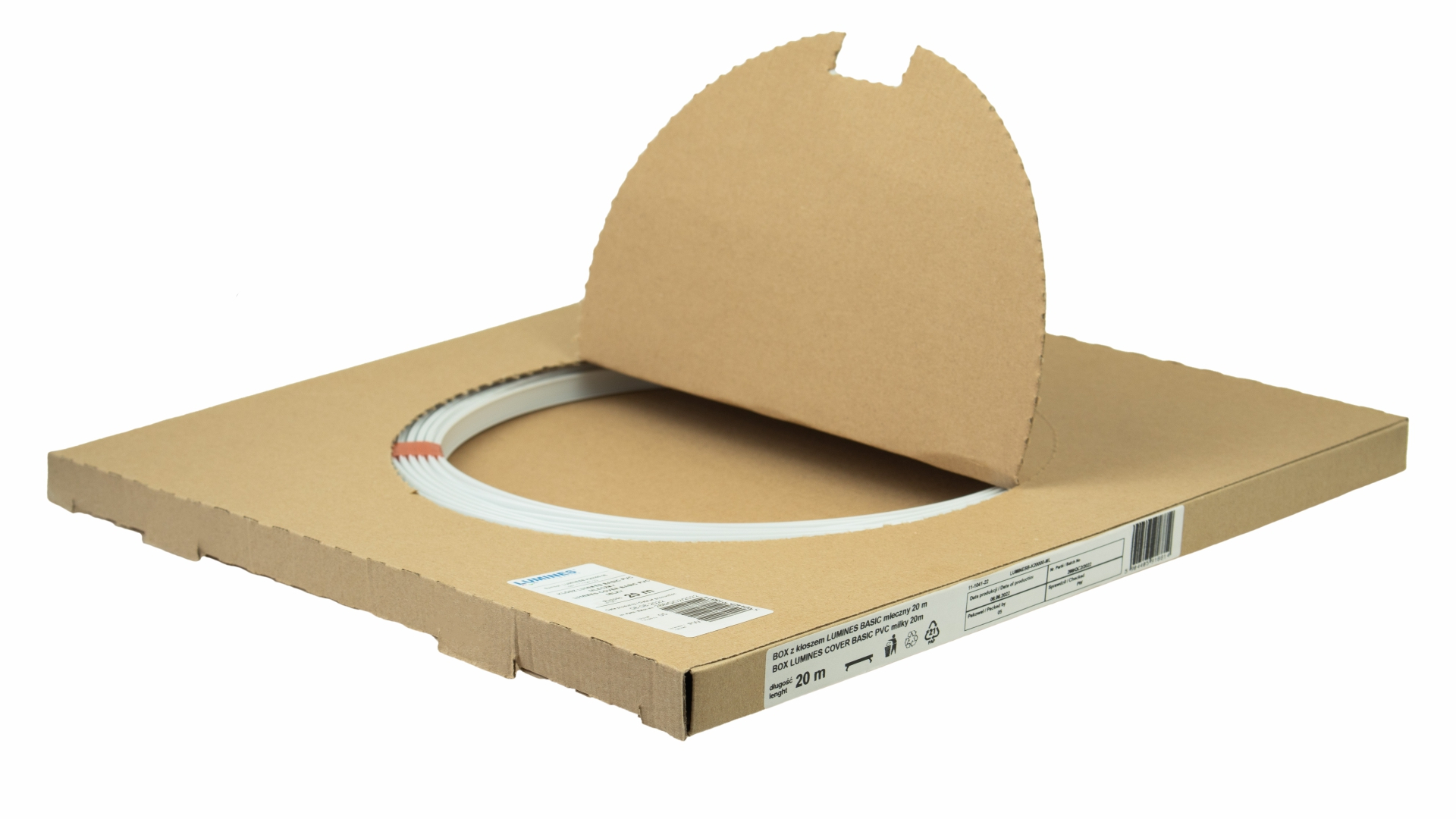 BOX LUMINES ABDECKUNG BASIC PVC milky 20m