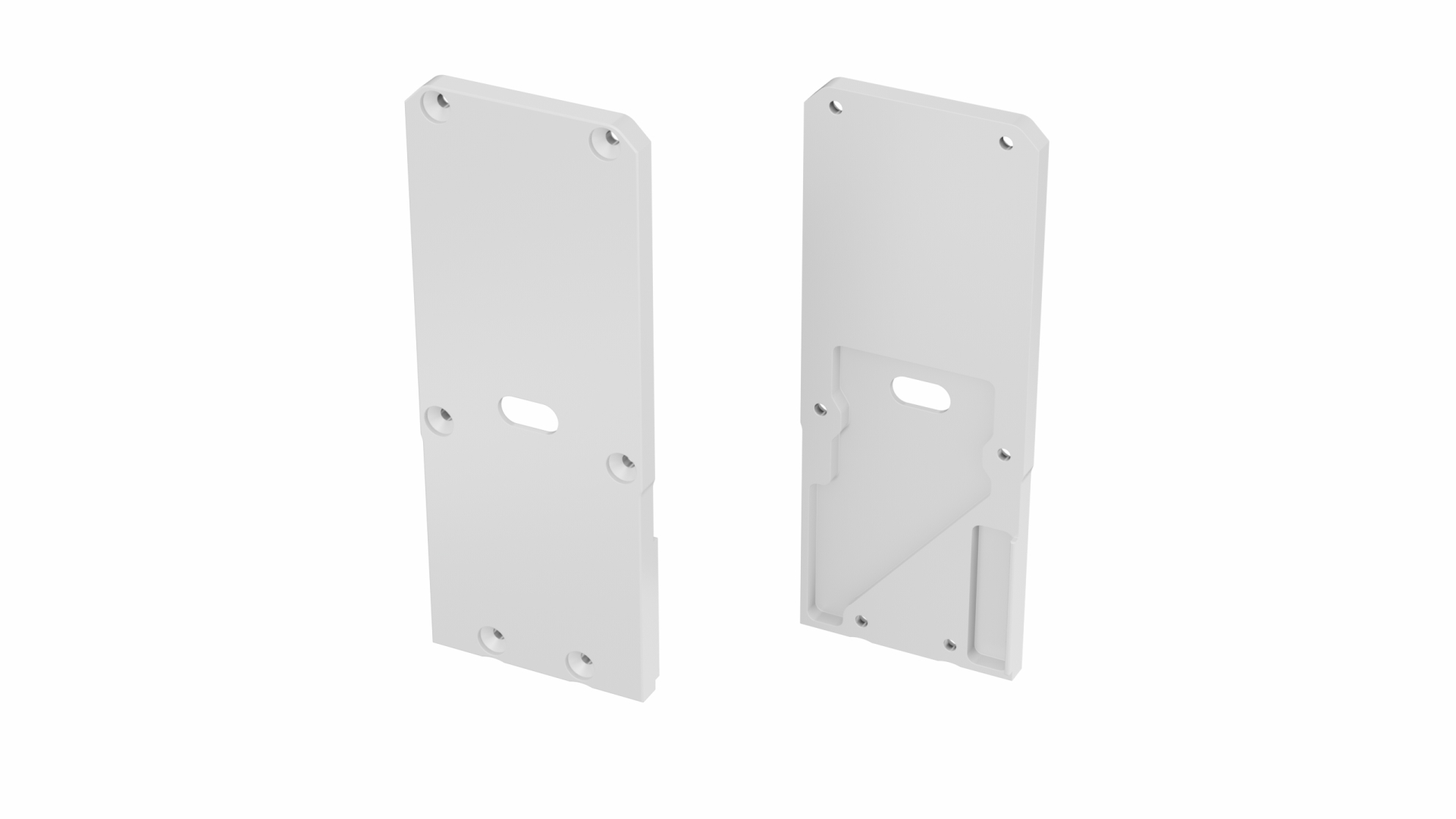 Endkappe Aluminium für LED Profil LUMINES UNICO+TALIA M2 weiß links  mit Öffnung