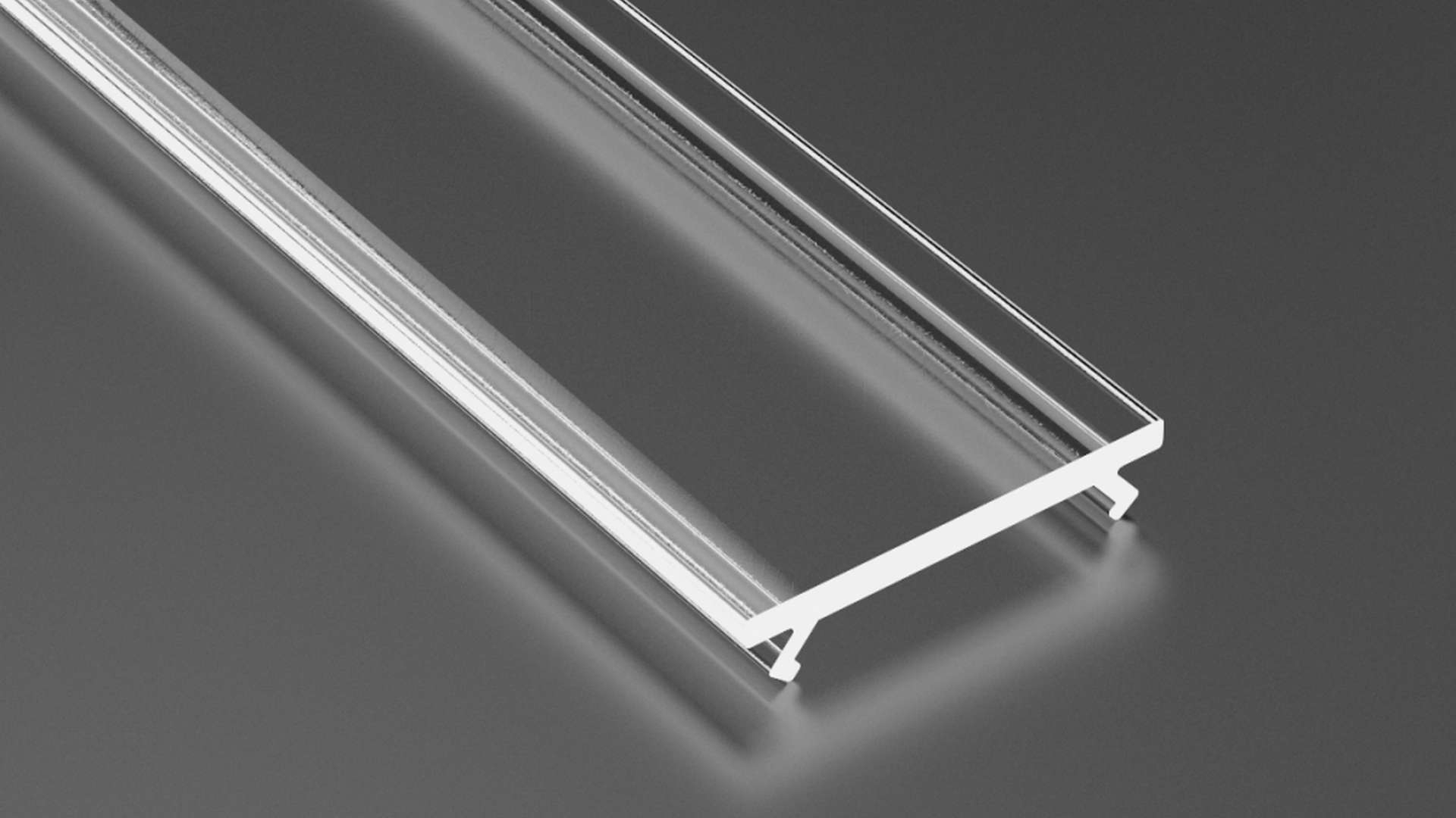 Abdeckung für Profil Lumines PMMA BASIC transparent 3 m