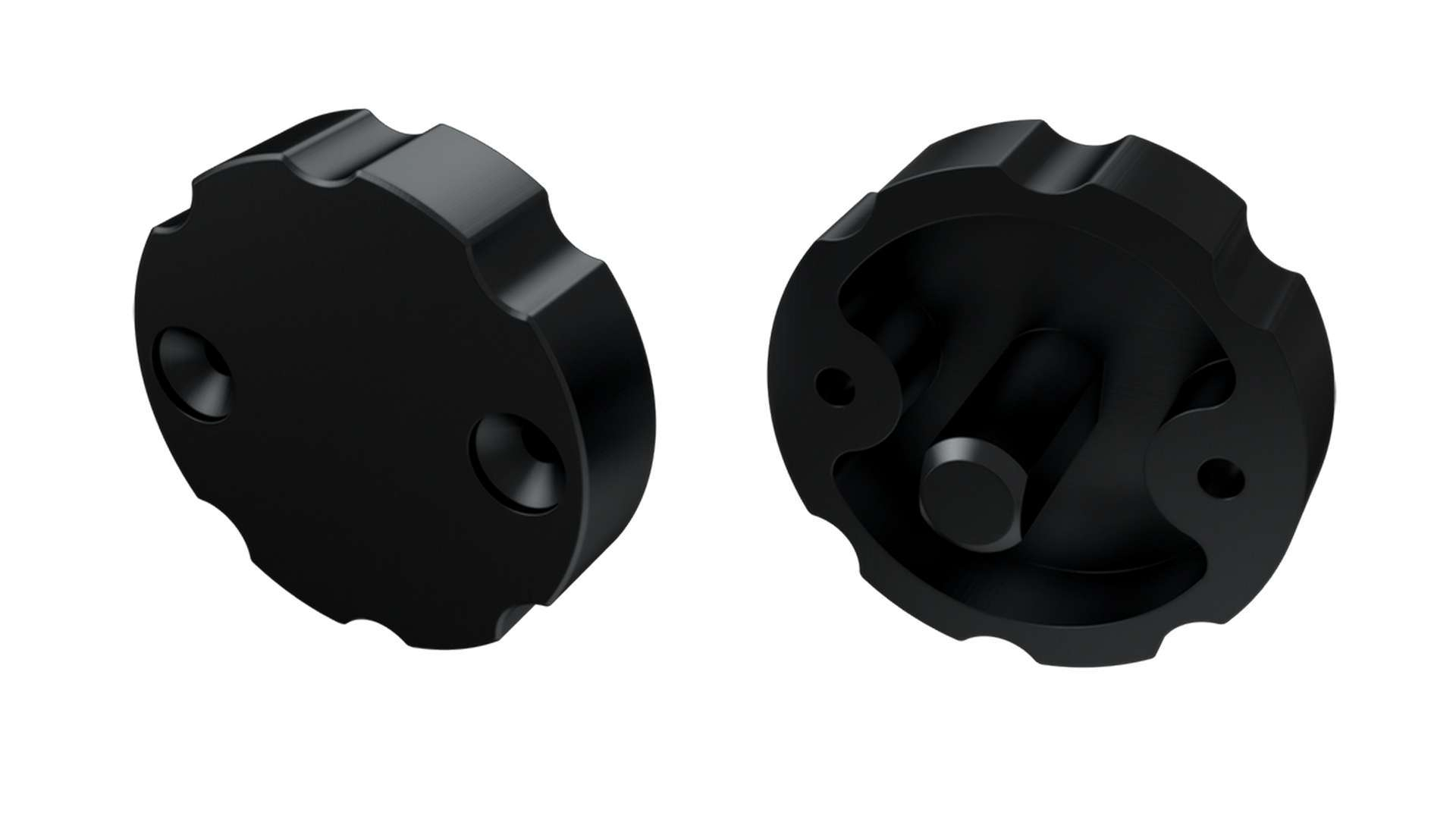 Endkappe Aluminium für LED Profil LUMINES COSMO schwarz mit Regulierung