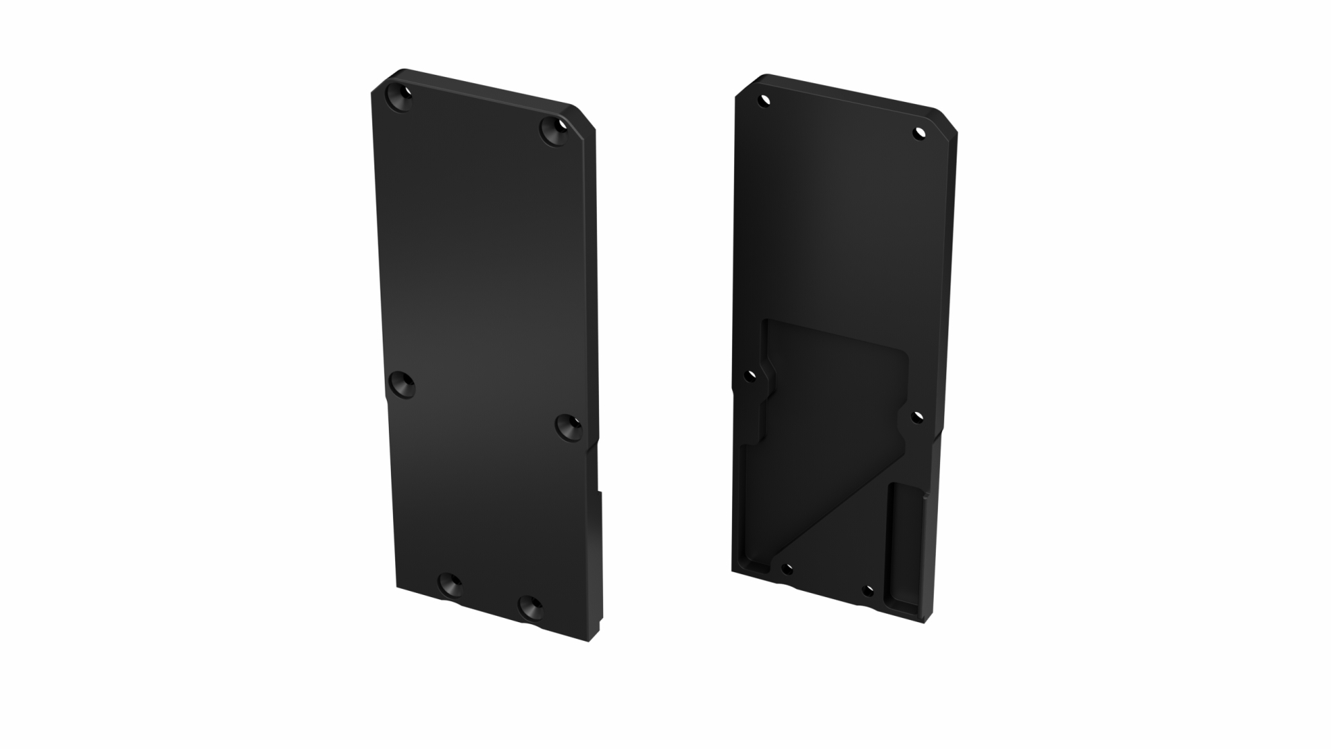 Endkappe Aluminium für LED Profil LUMINES UNICO+TALIA M2 Schwarz, lackiert recht