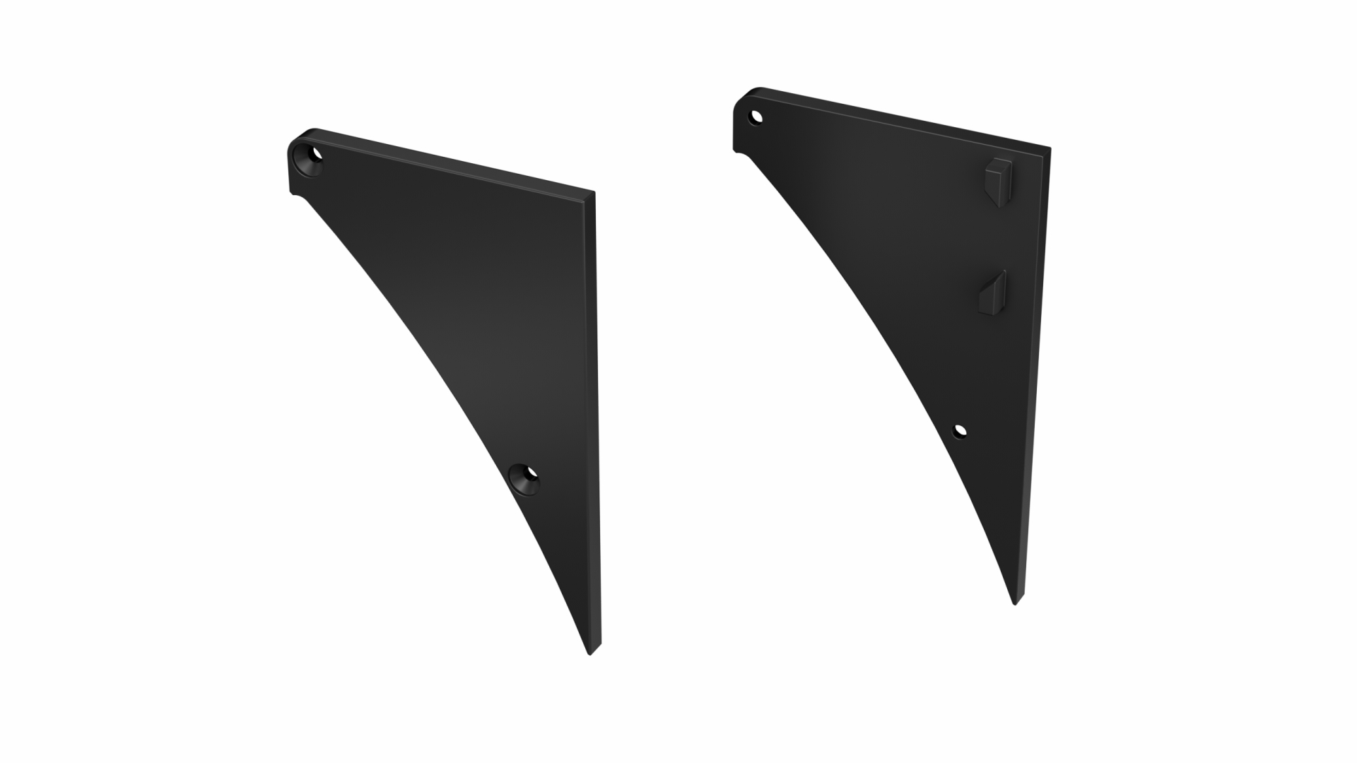 Endkappe Aluminium für LED Profil LUMINES LOGI Schwarz, lackiert links