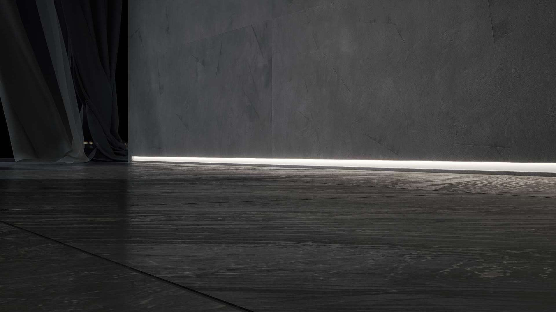 Lumines Profil Typ TIANO Schwarz, lackiert, 3 m