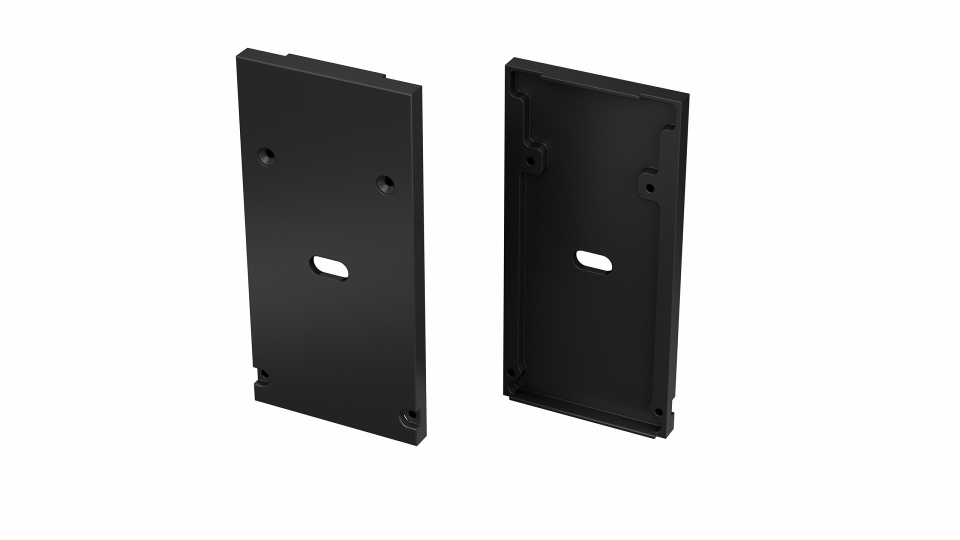 Endkappe für LED Profil Lumines DULIO schwarz mit Öffnung