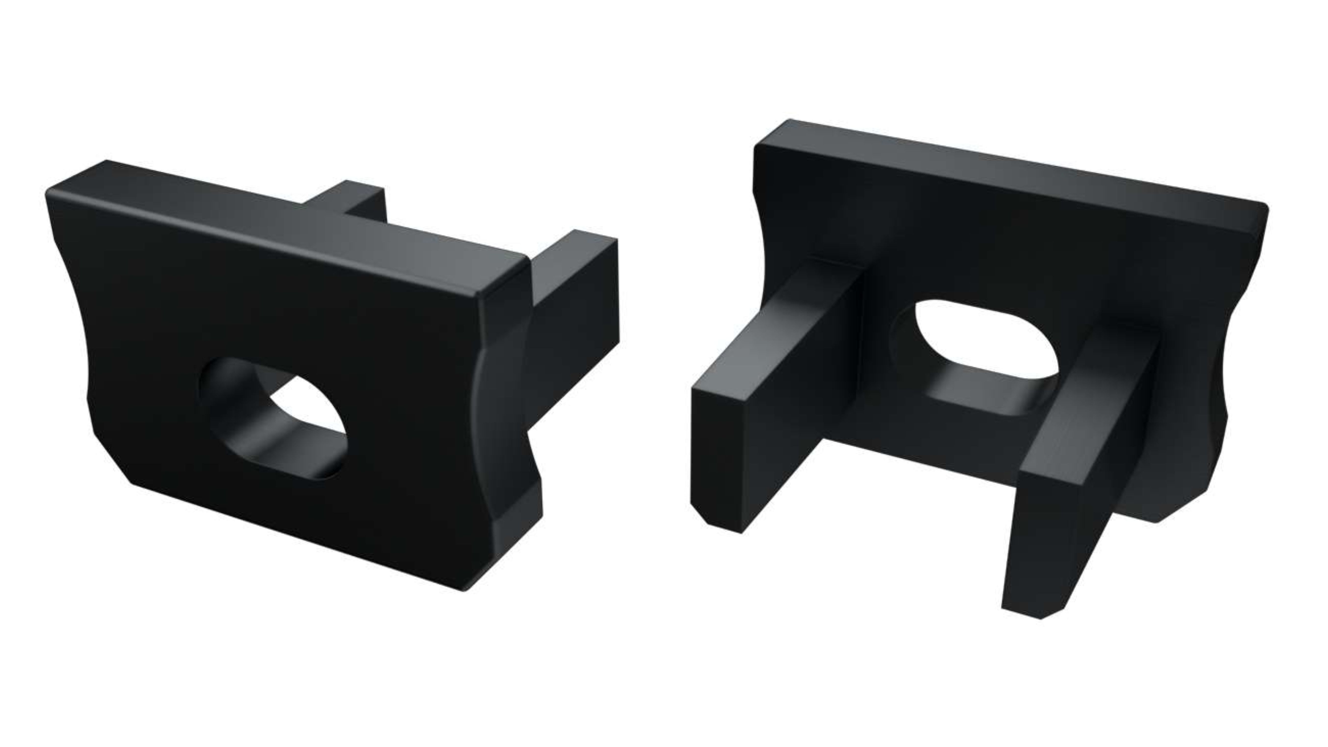 Endkappe für LED Profil LUMINES X schwarz mit Öffnung