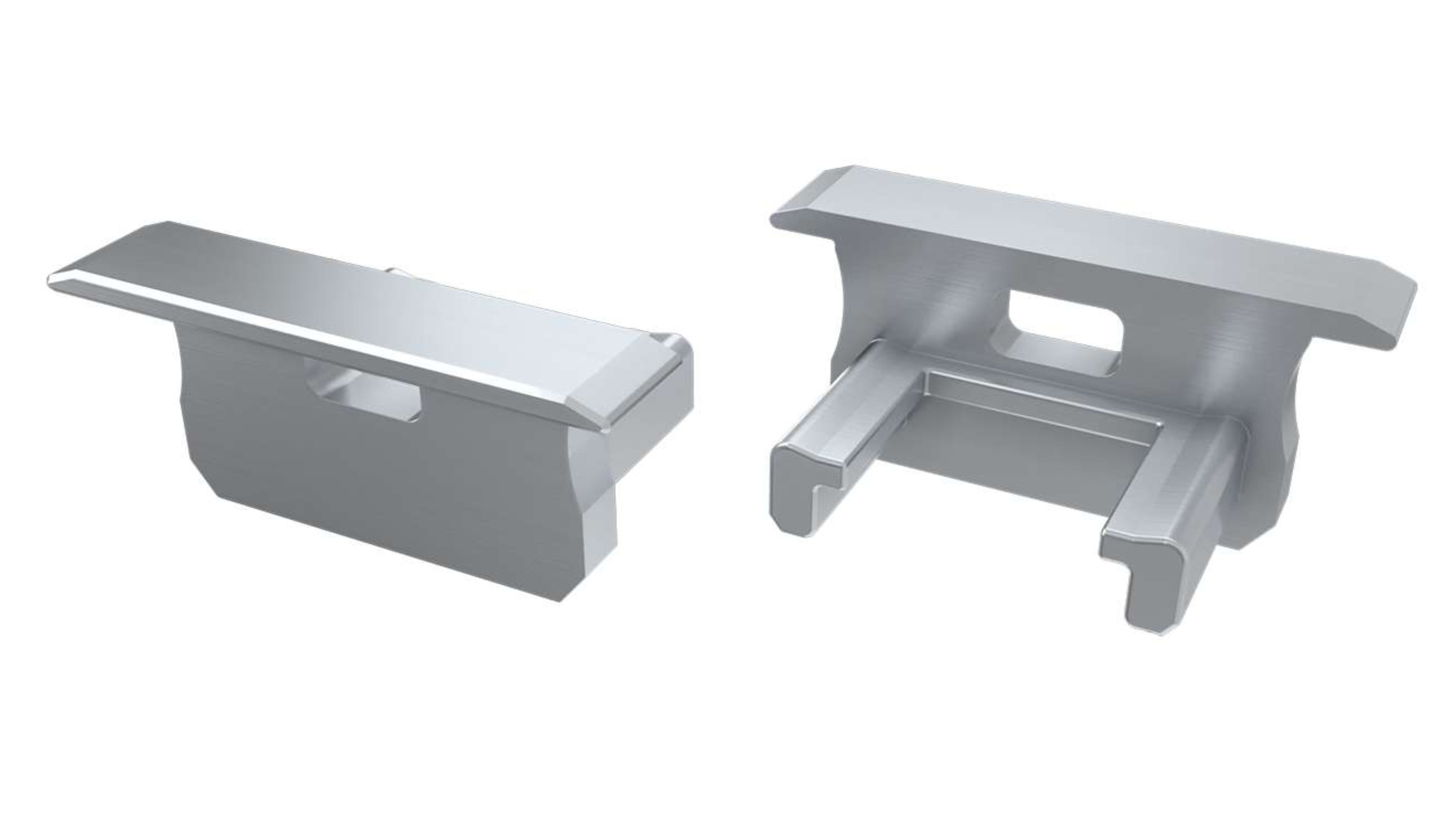 Endkappe für LED Profil Lumines B grau mit Öffnung