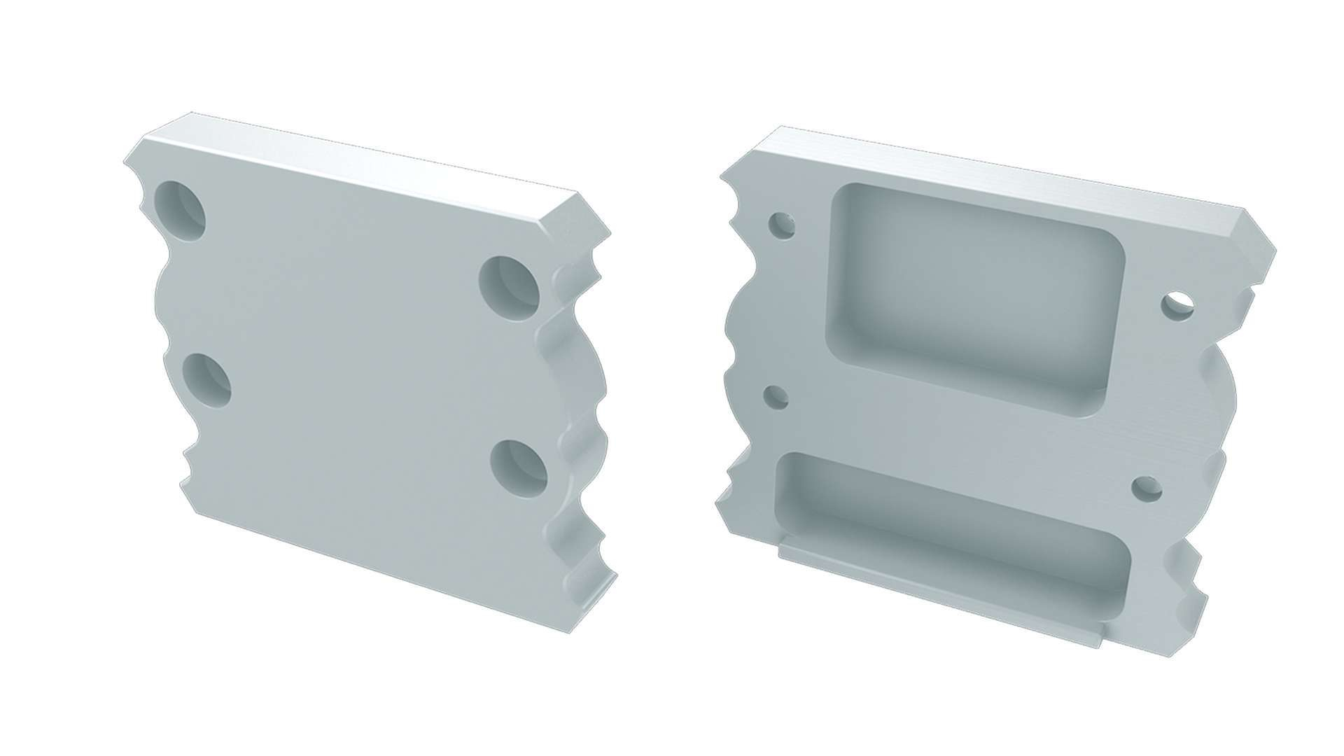 Endkappe Aluminium für LED Profil LUMINES TALIA weiß