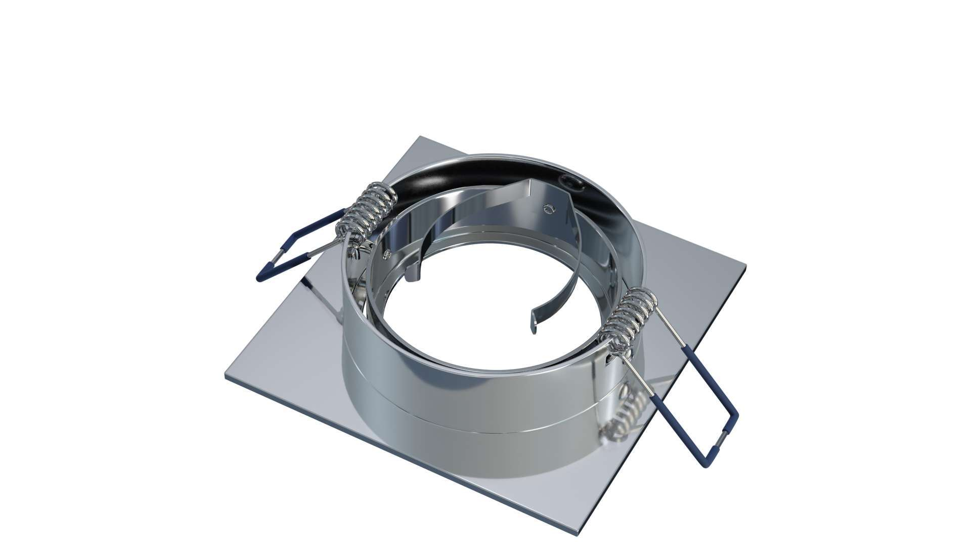 Deckenleuchte GABI quadratisch, verstellbar, gebürstet silber