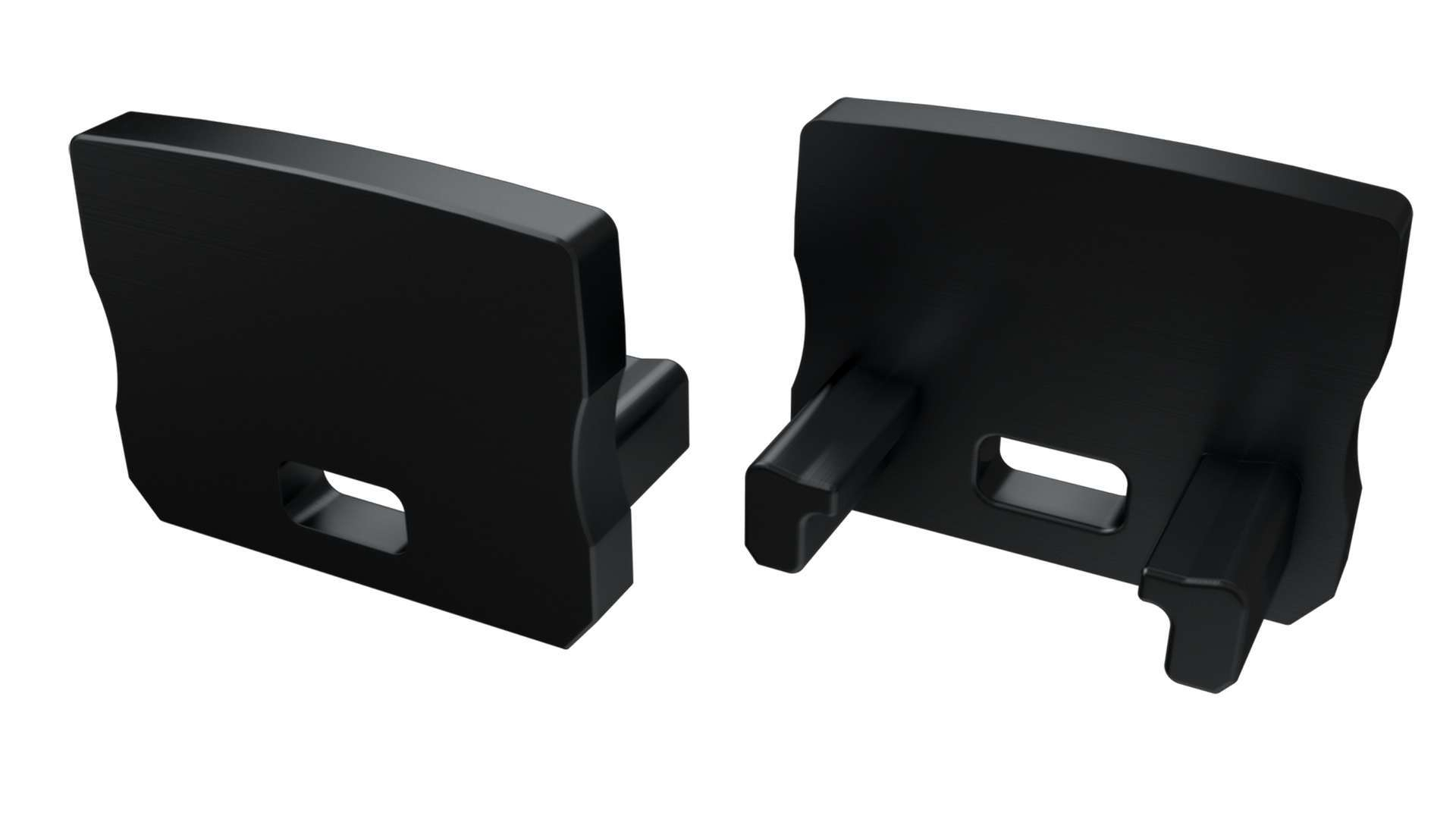 Endkappe für LED Profil LUMINES A HIGH schwarz mit Öffnung