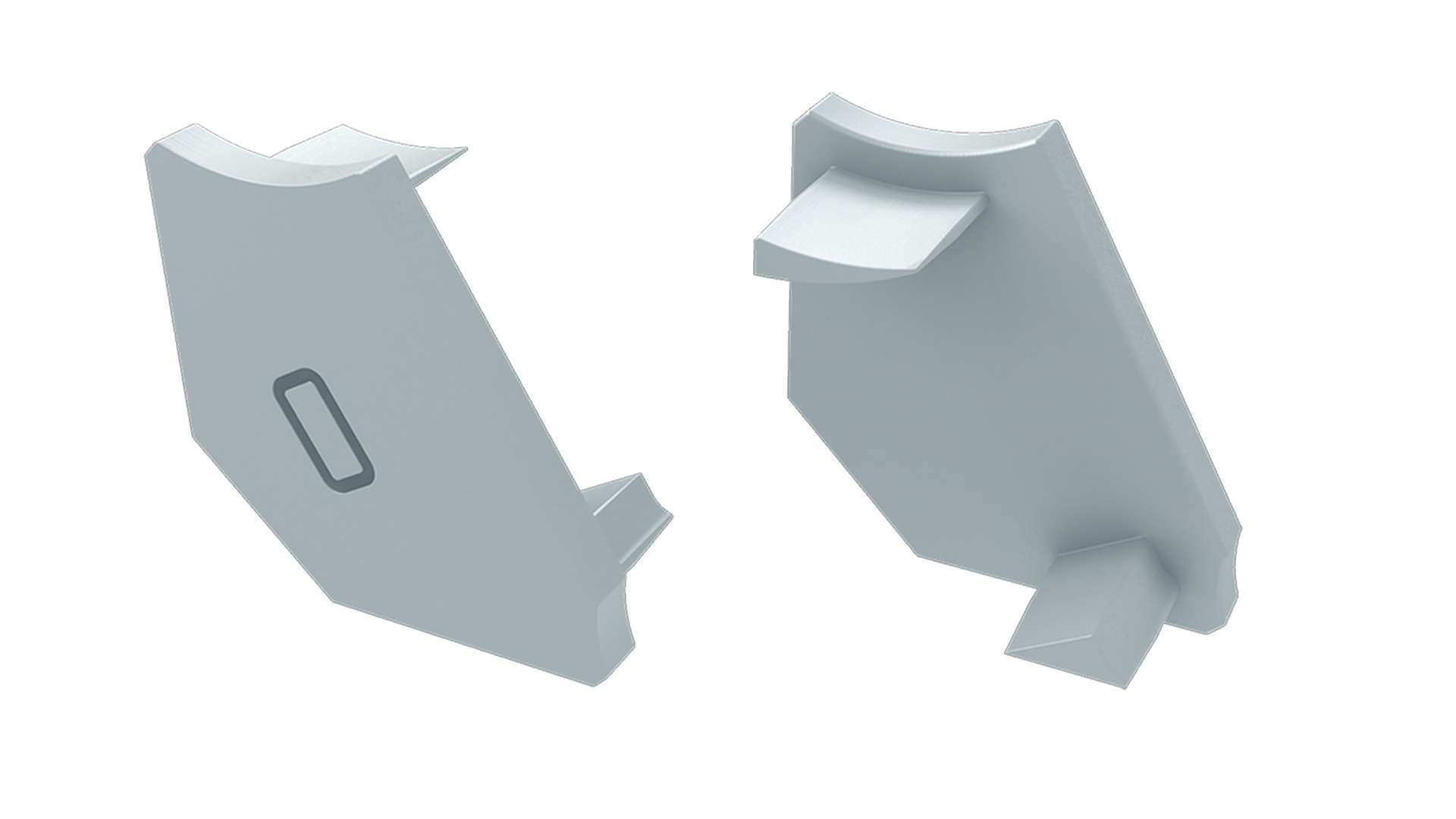 Endkappe für LED Profil LUMINES H 2in1 weiß links