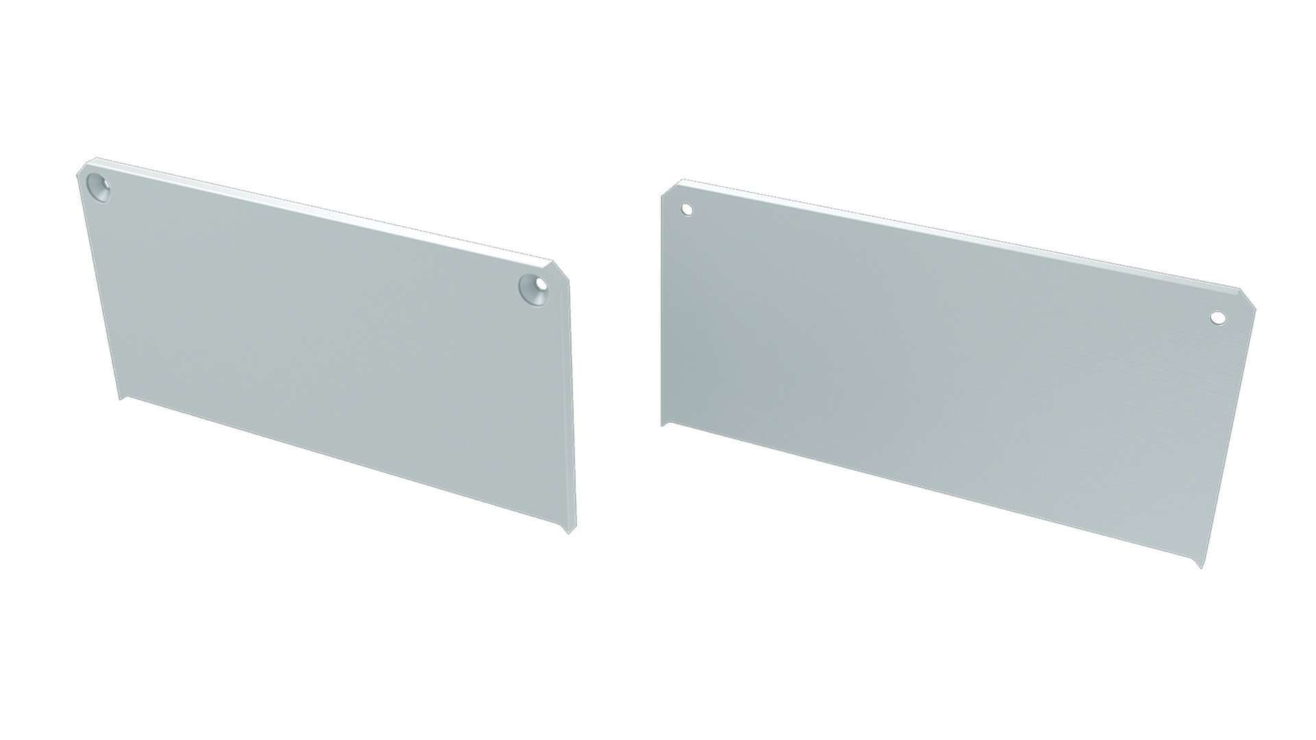 Endkappe Aluminium für LED Profil LUMINES LARGO M2 weiß