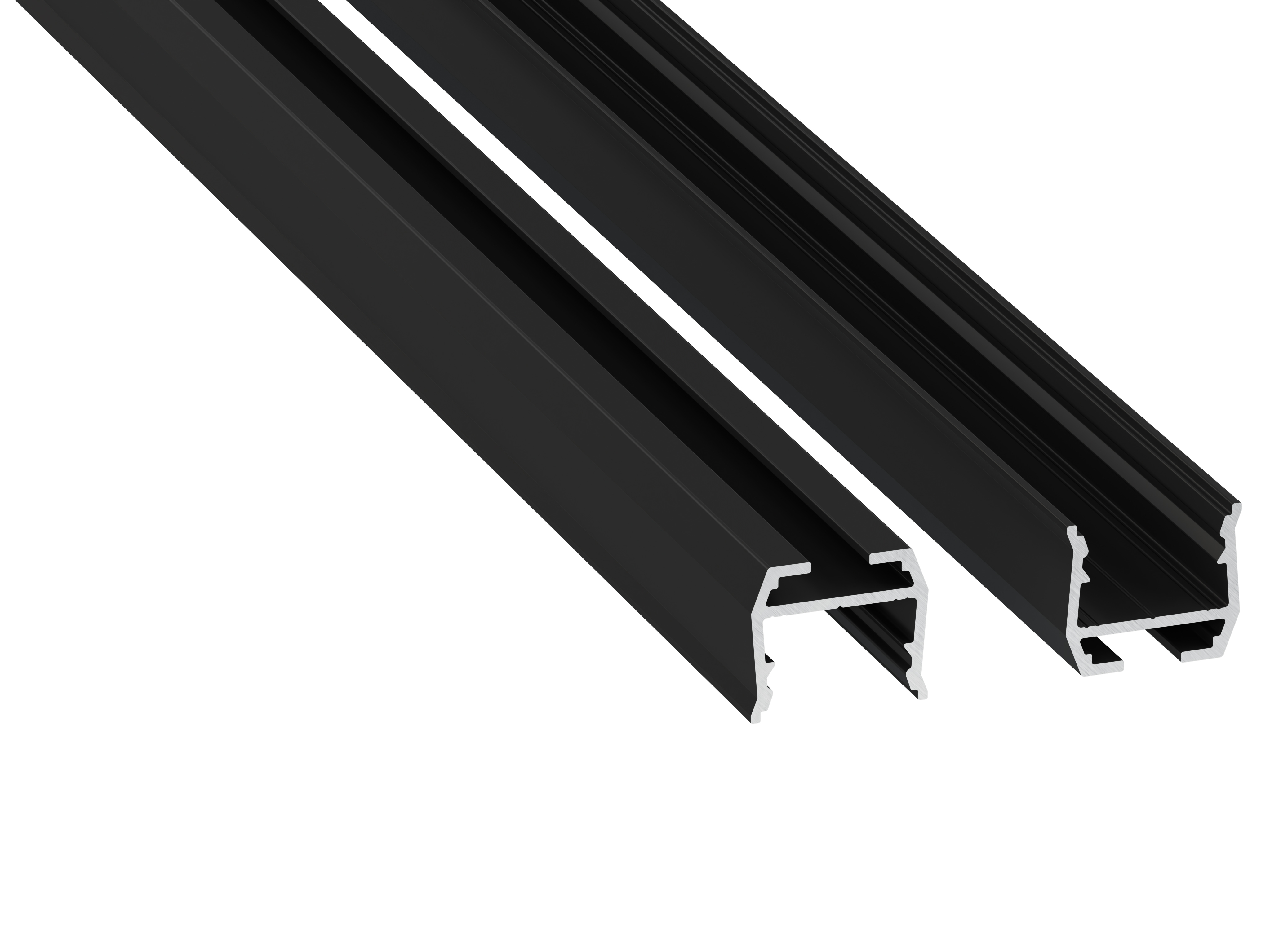 Lumines Profil Typ axel Schwarz, eloxiert, 2,02 m