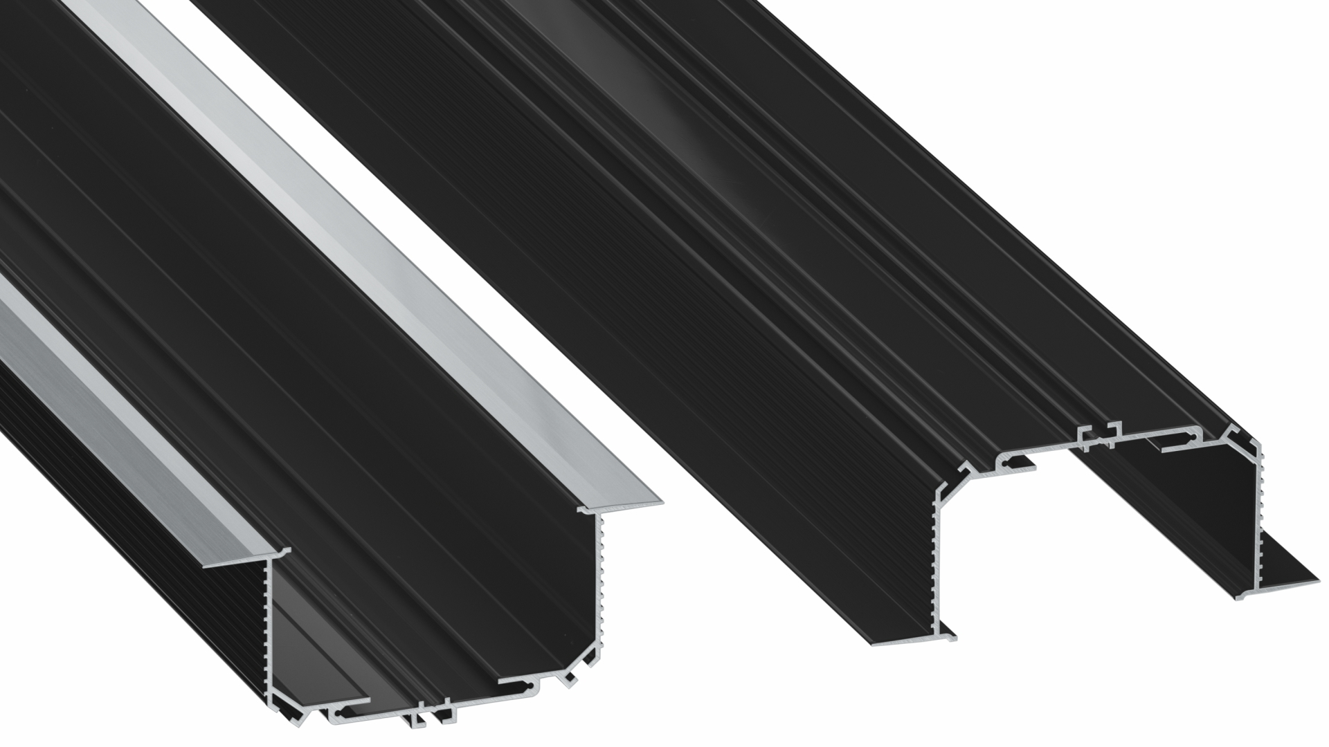 Lumines Profil Typ LARGO M3, Schwarz, lackiert 3 m