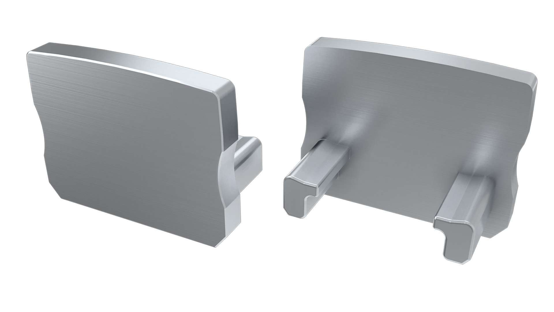 Endkappe Aluminium für LED Profil LUMINES A HIGH silber