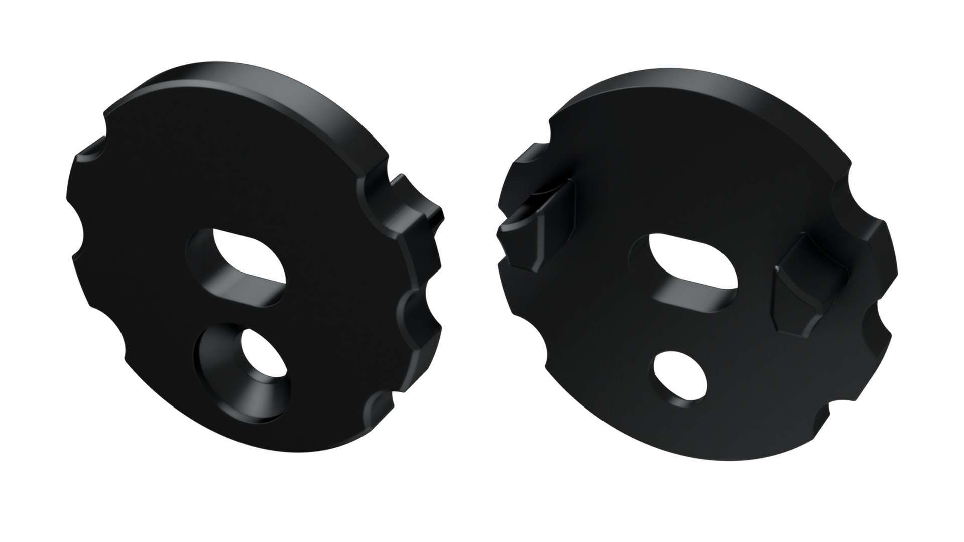 Endkappe Aluminium für LED Profil LUMINES MICO schwarz mit Öffnung