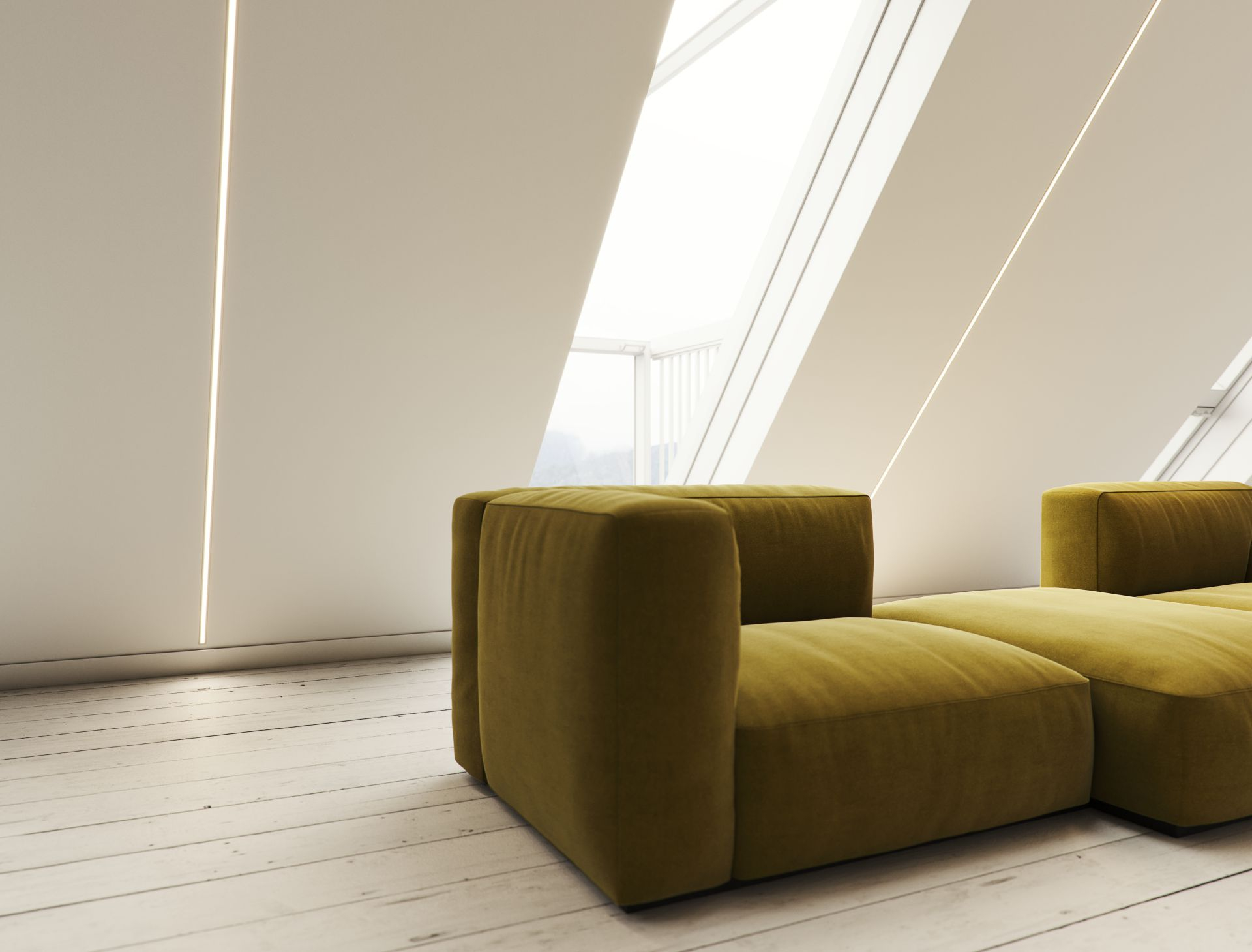 Lumines Profil Typ U Weiß, lackiert, 1 m