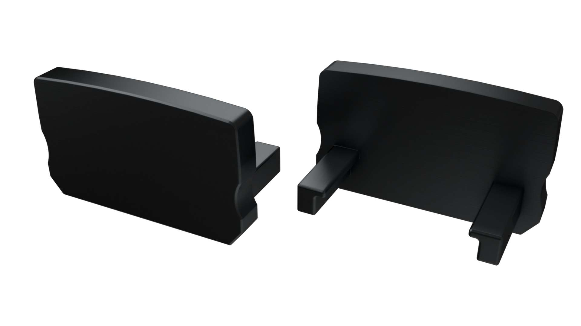 Endkappe Aluminium für LED Profil LUMINES D HIGH schwarz