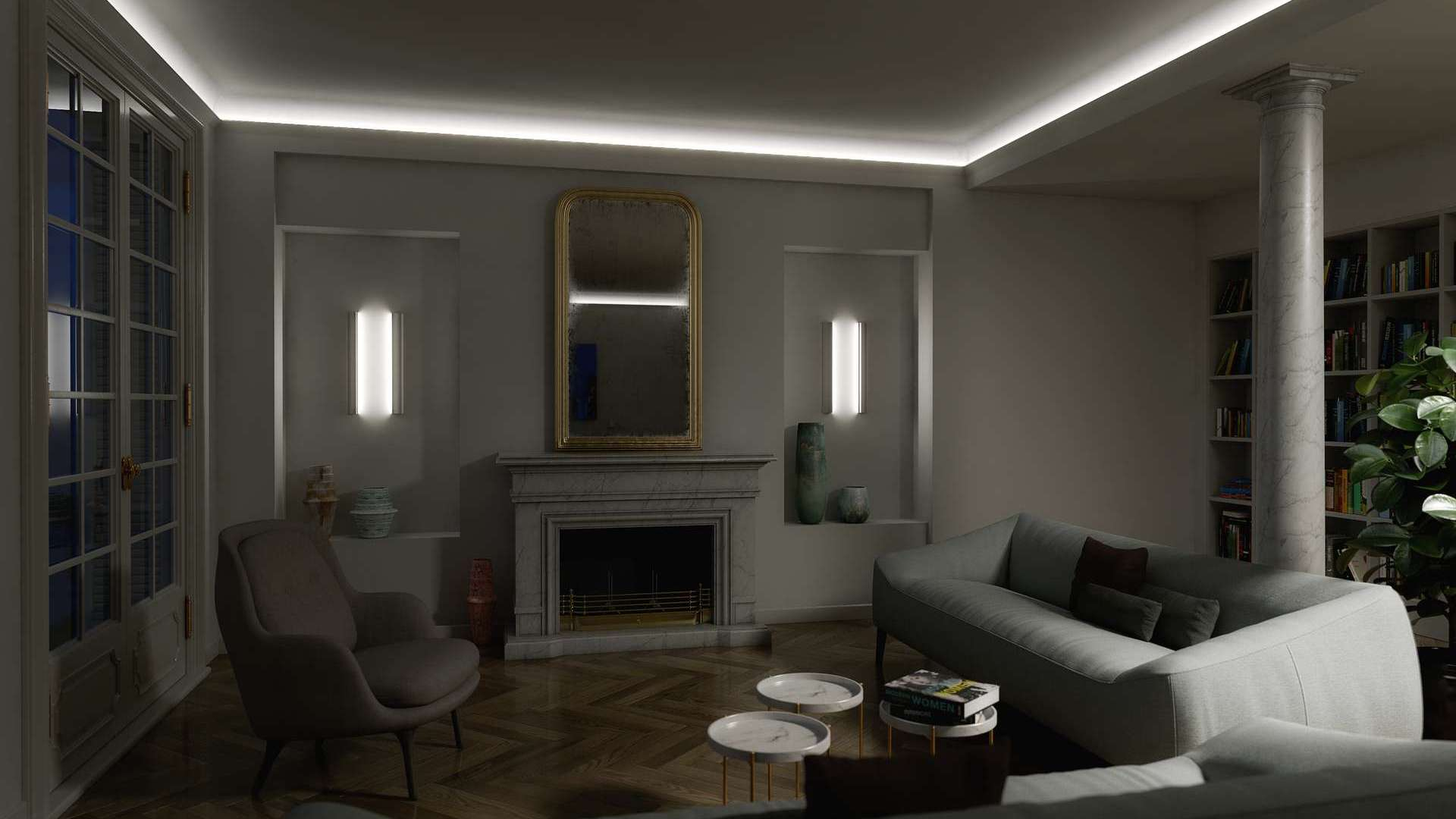 Lumines Profil Typ CONVA Silber, eloxiert, 3 m