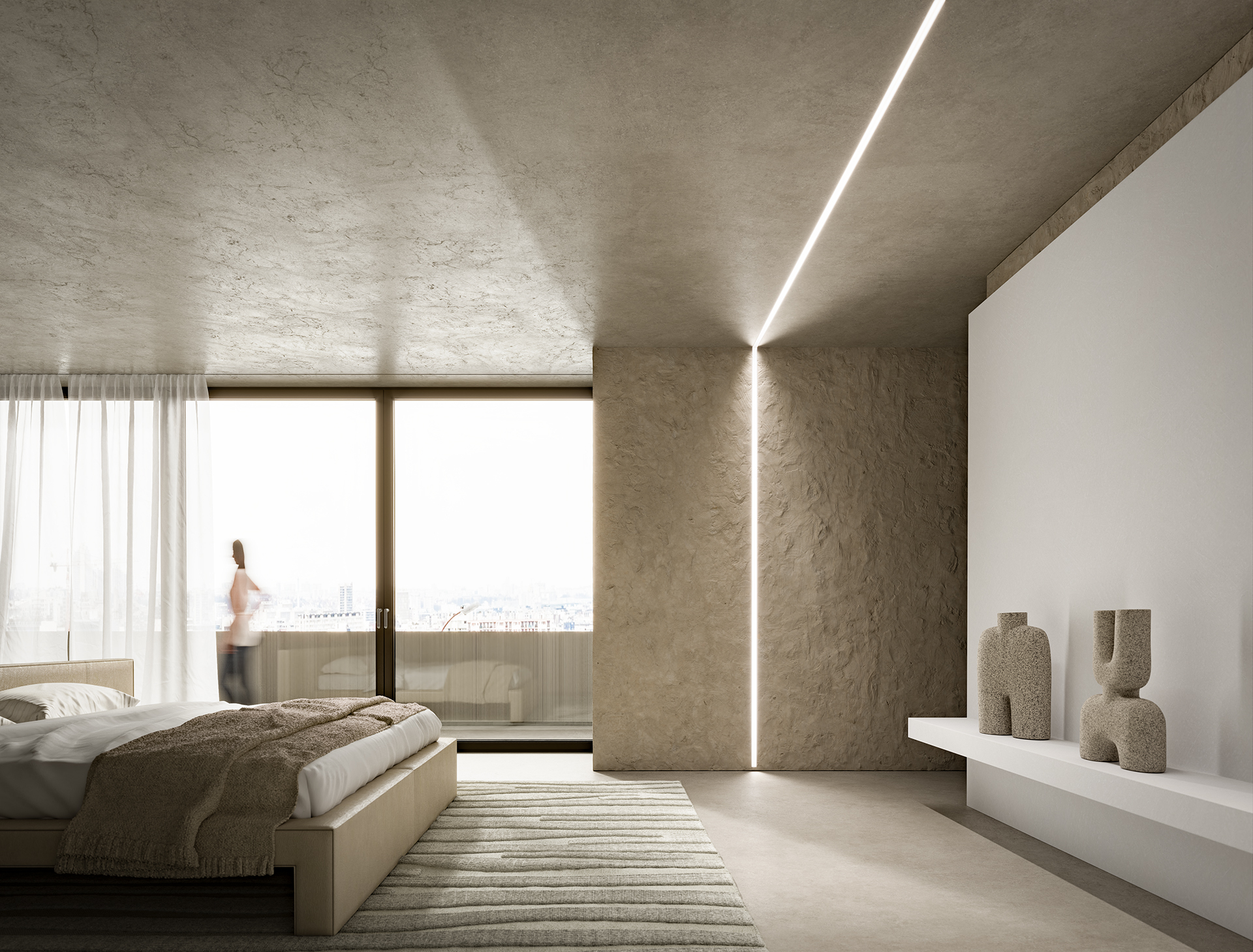 Lumines Profil Typ akin Schwarz, lackiert, 3 m