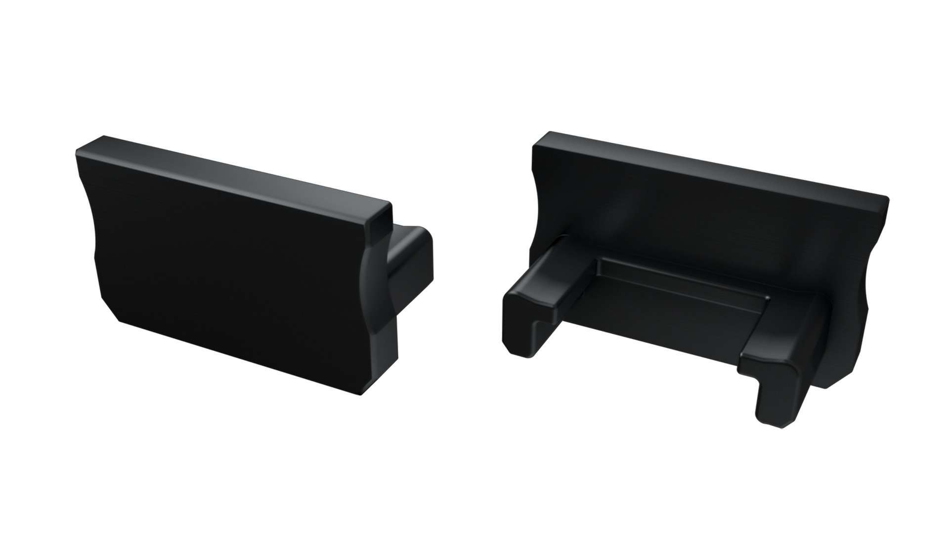 Endkappe Aluminium für LED Profil LUMINES A schwarz