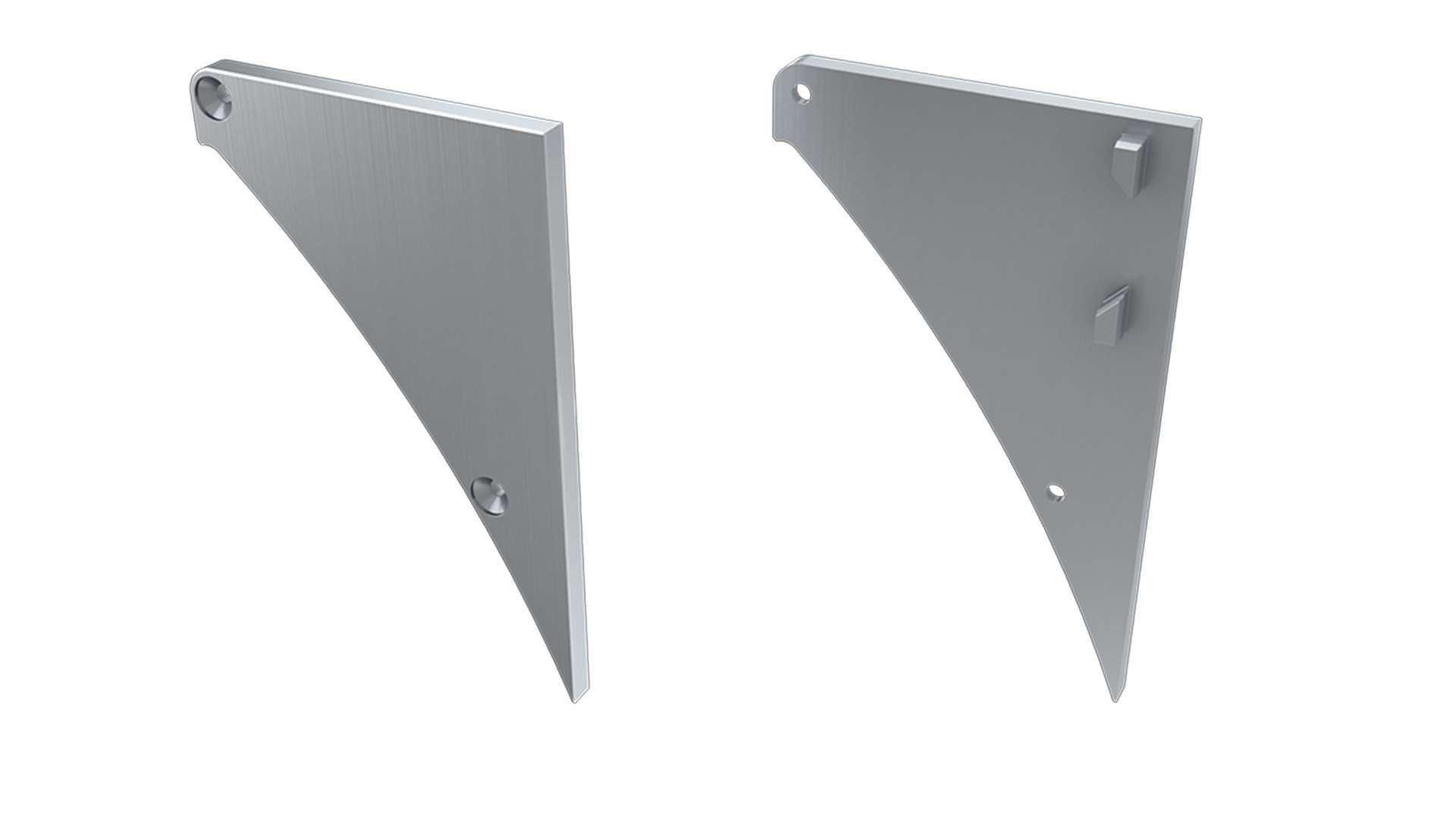 Endkappe Aluminium für LED Profil LUMINES LOGI silber links