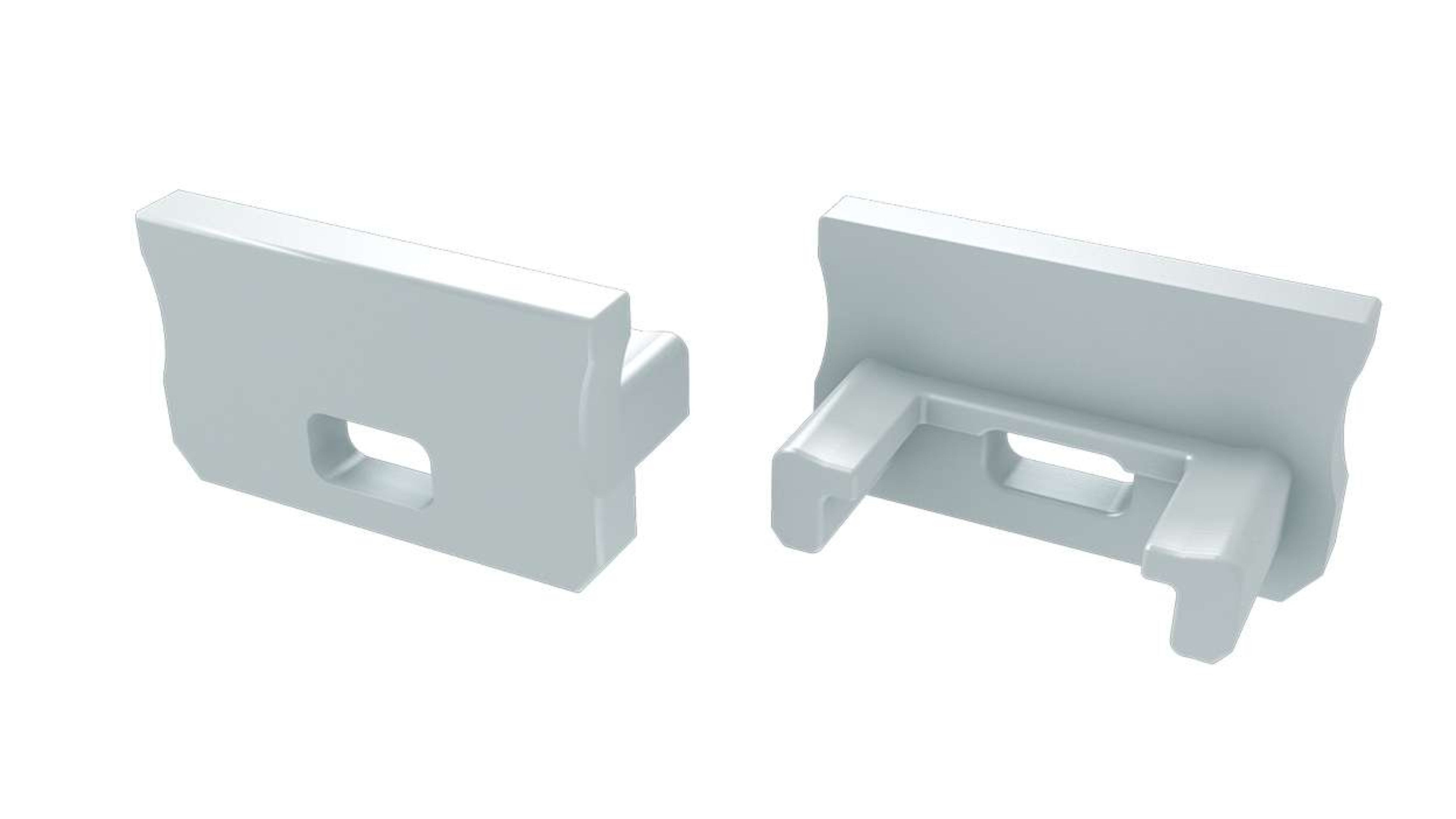 Endkappe für LED Profil Lumines A weiß mit Öffnung