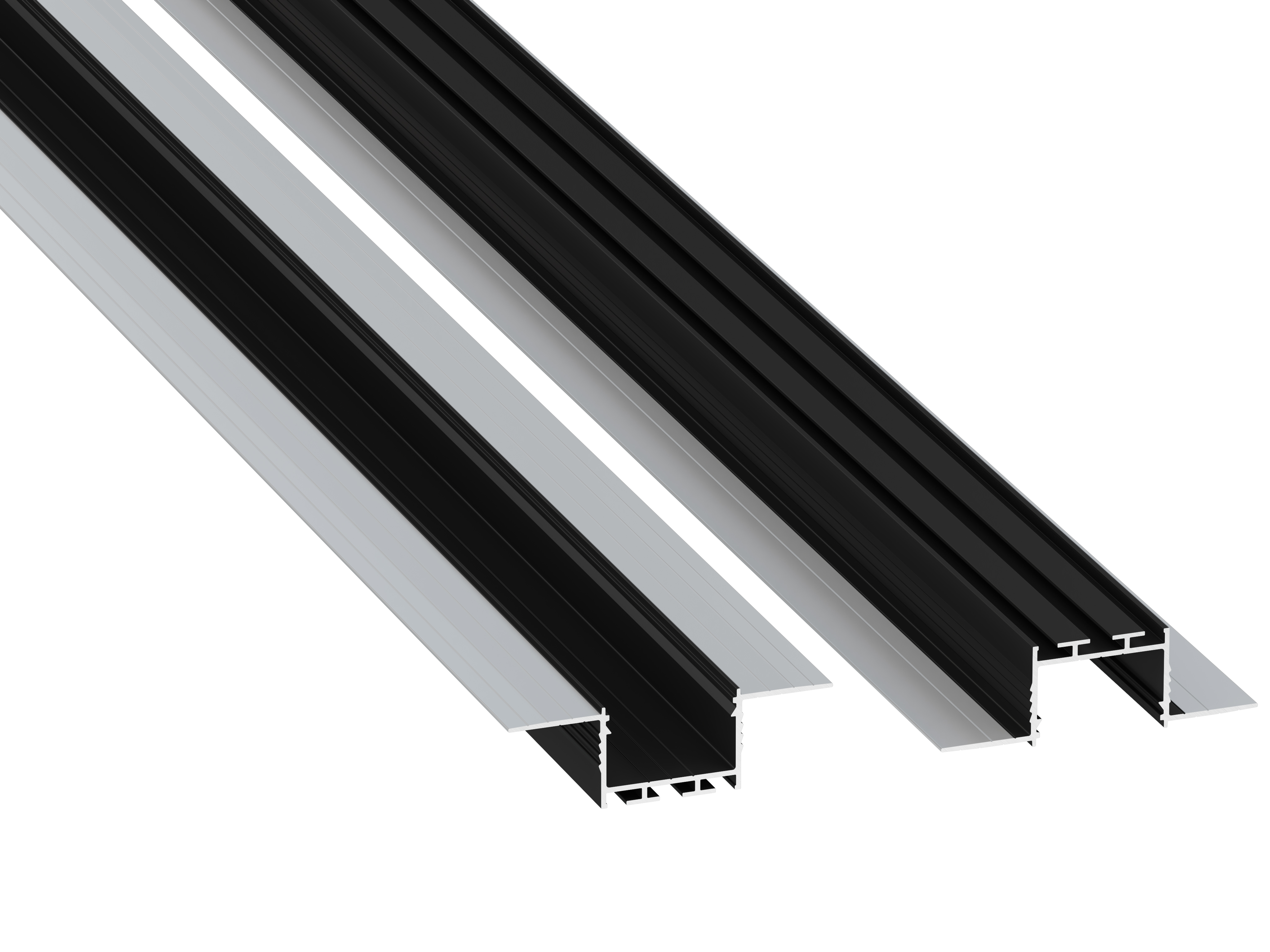 Lumines Profil Typ akin Schwarz, lackiert, 3 m