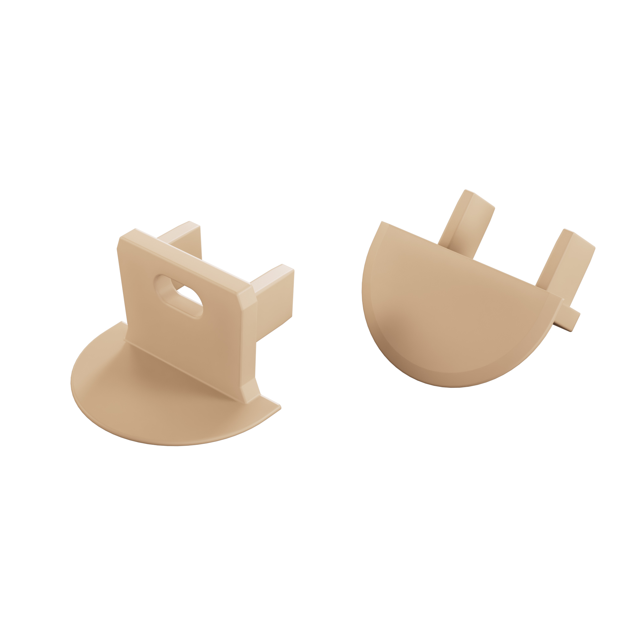 Endkappe für LED Profil LUMINES axin Light Ivory mit Öffnung