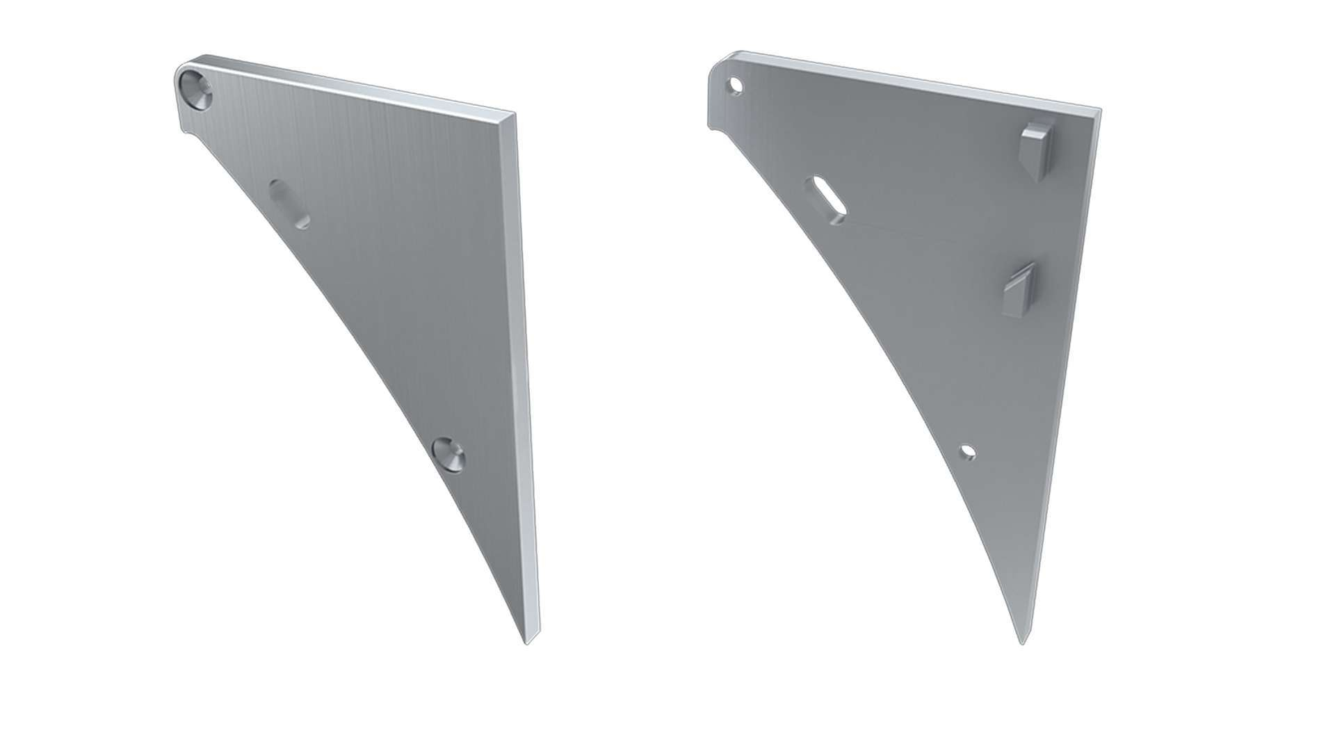 Endkappe Aluminium für LED Profil LUMINES LOGI silber recht mit Öffnung