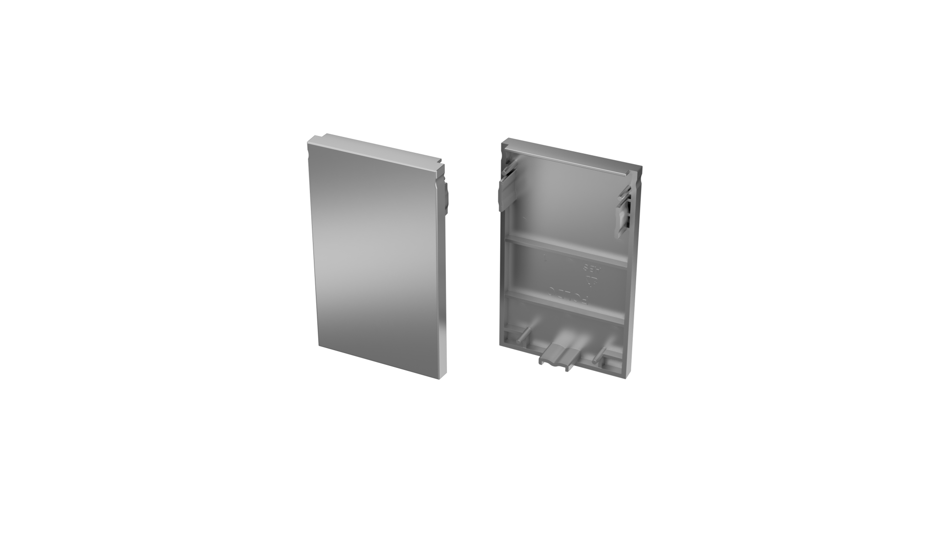 Endkappe für LED Profil LUMINES  Foldo grau