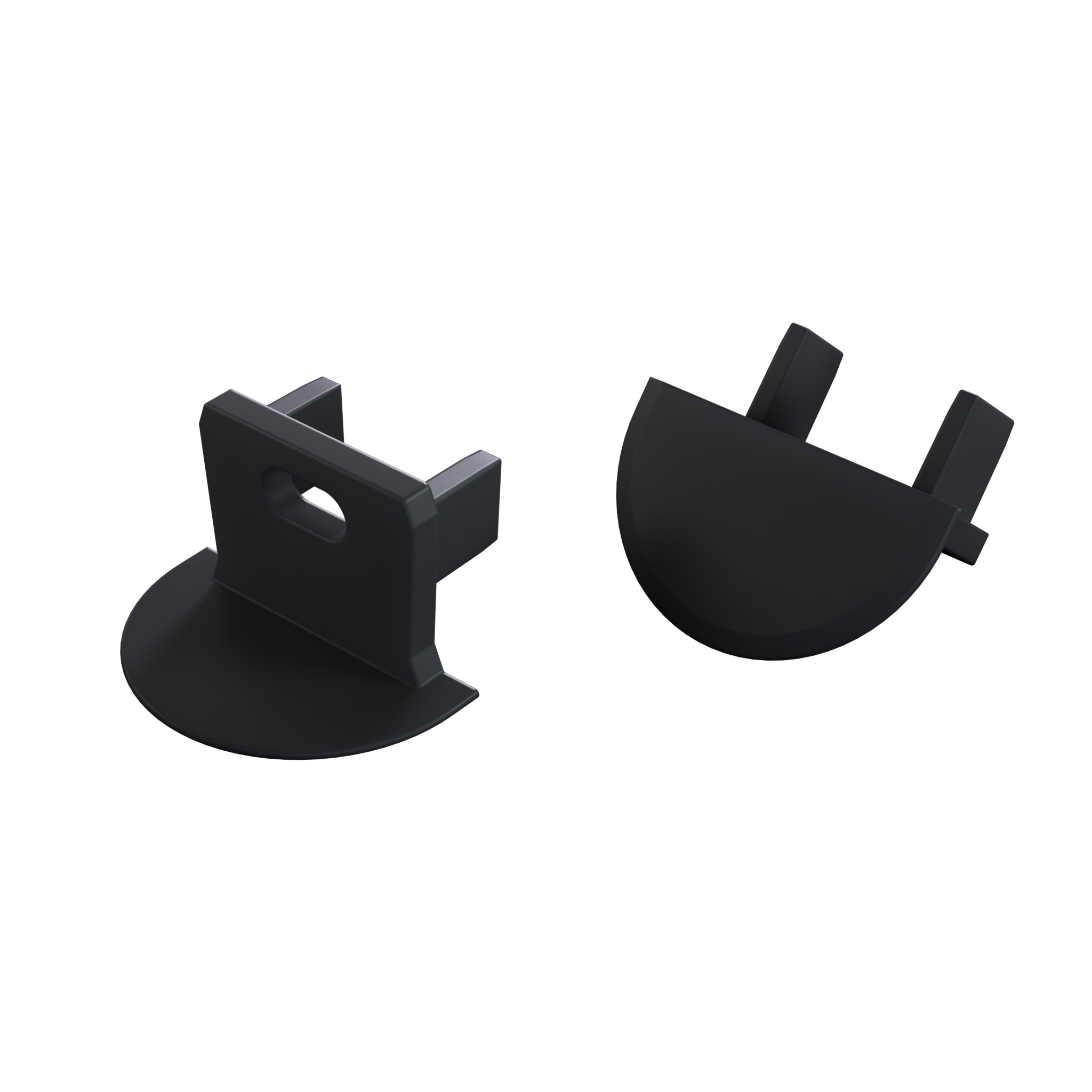 Endkappe für LED Profil LUMINES axin schwarz mit Öffnung