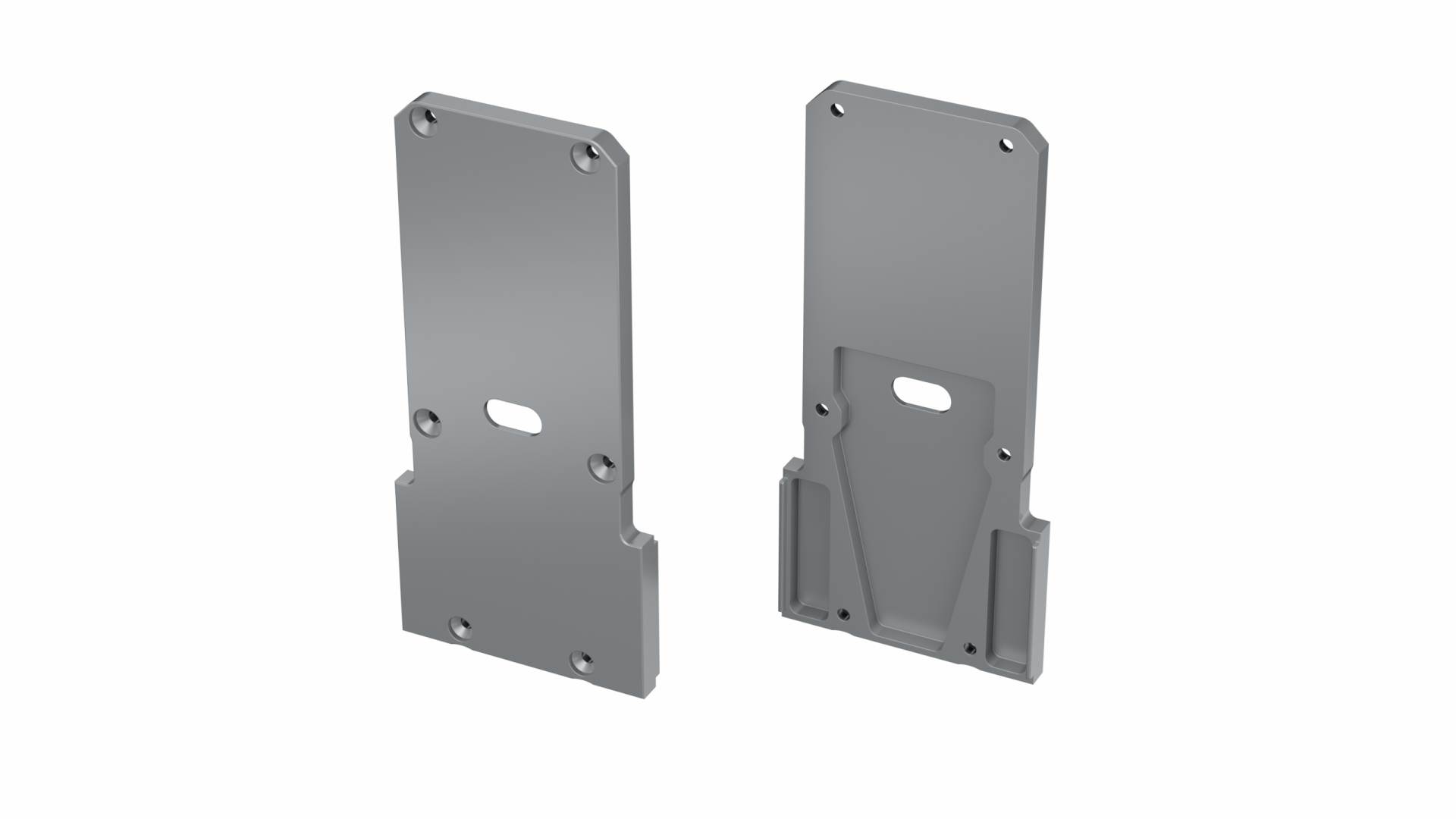 Endkappe Aluminium für LED Profil LUMINES DOPIO+TALIA M2 silber mit Öffnung