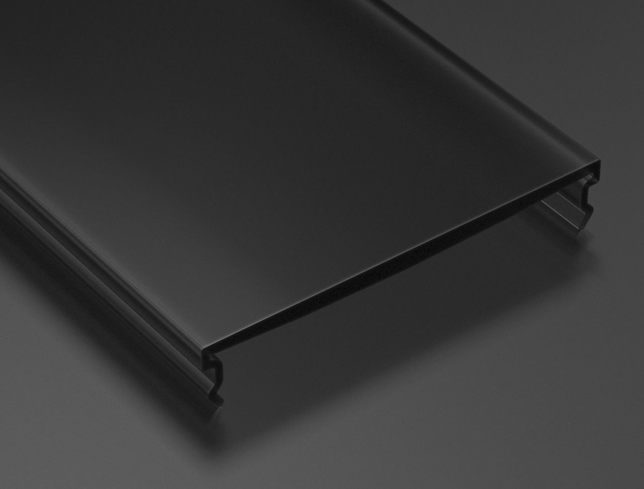 Abdeckung für Profil Lumines midi Fractal PC Schwarz 3 m