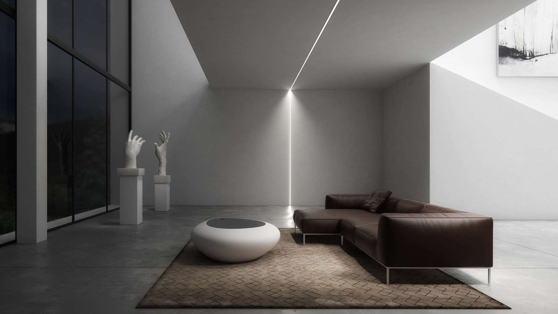 Lumines Profil Typ Subli Schwarz, lackiert, 1 m