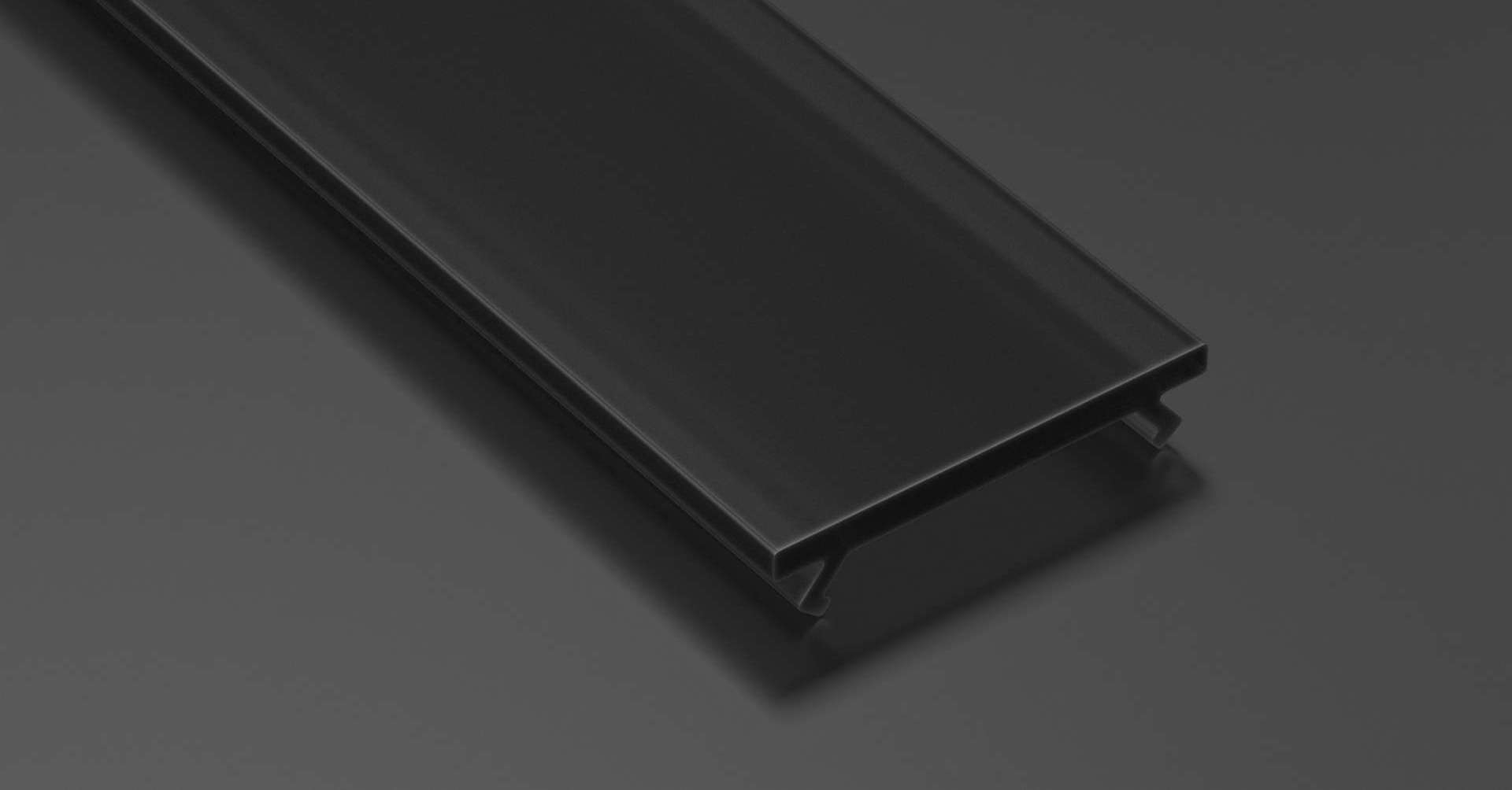 Abdeckung für Profil Lumines BASIC Fractal PC black 1 m