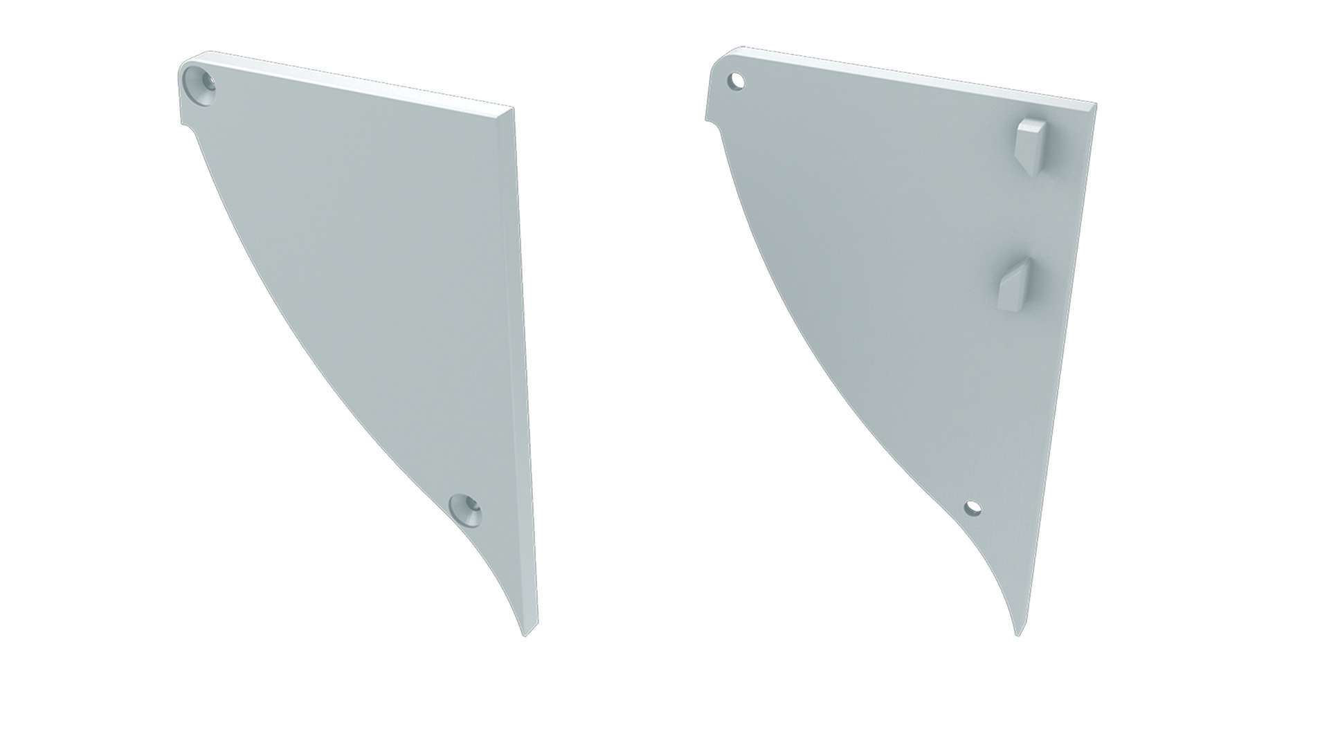 Endkappe Aluminium für LED Profil LUMINES CONVA weiß recht