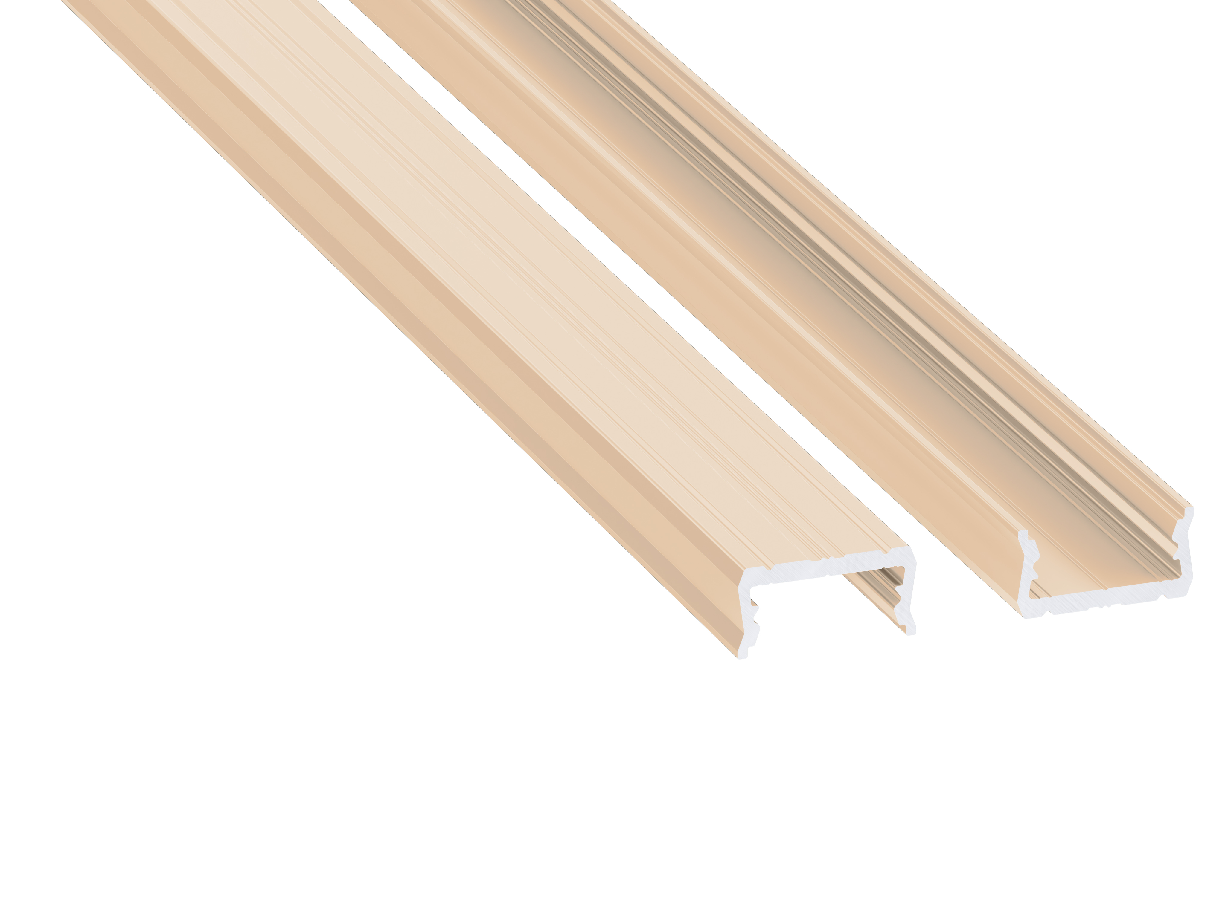 Lumines Profil Typ atom Light Ivory, lackiert, 3 m